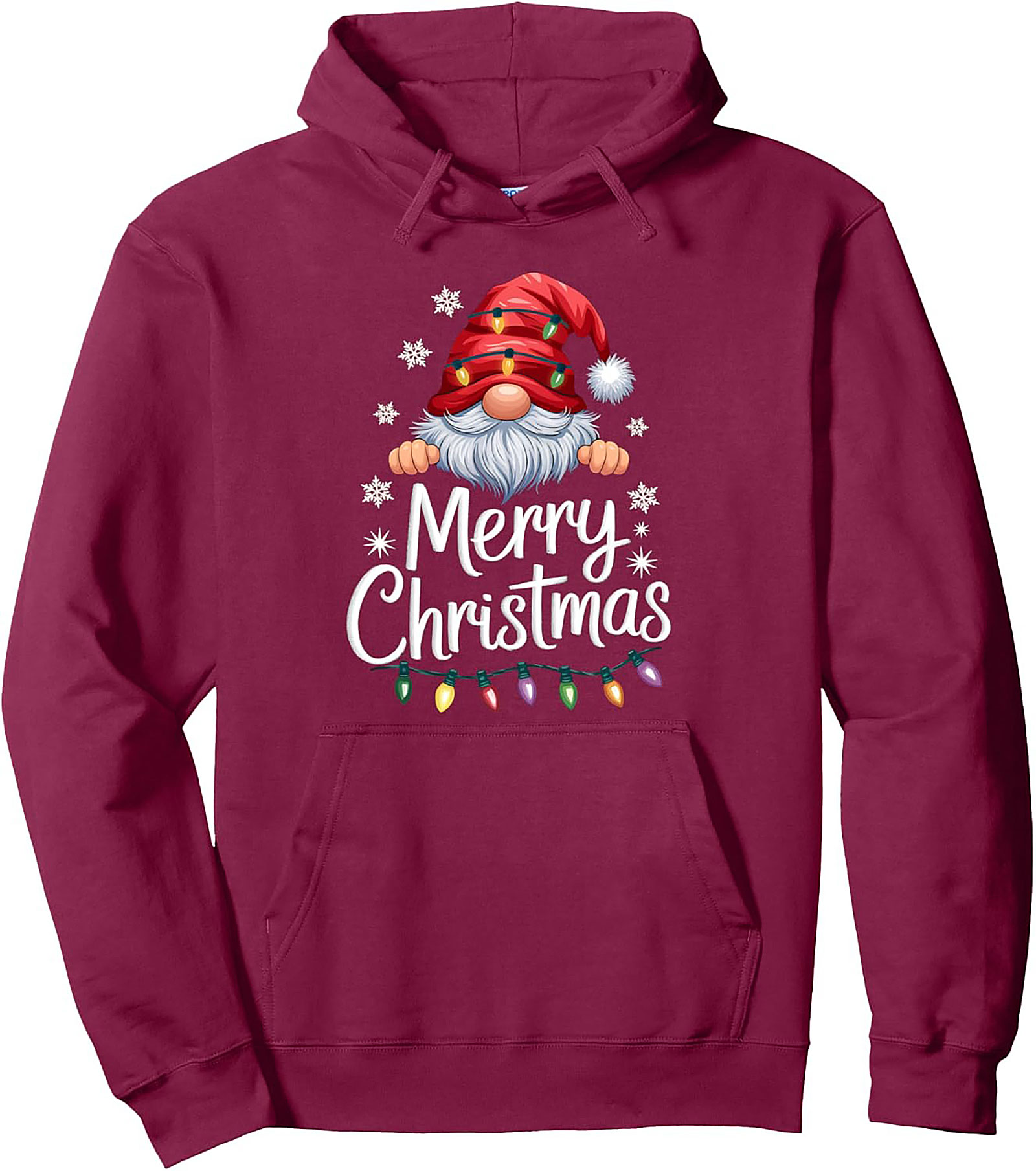  Cozy Christmas Gnome Pullover Hoodie Festive Graphic