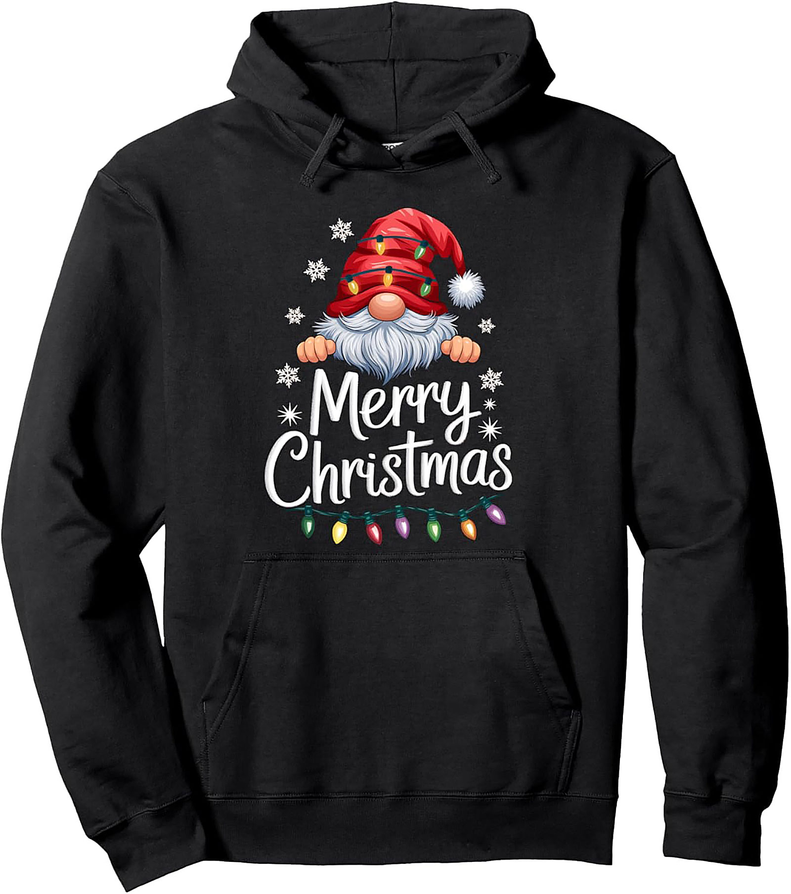  Cozy Christmas Gnome Pullover Hoodie Festive Graphic