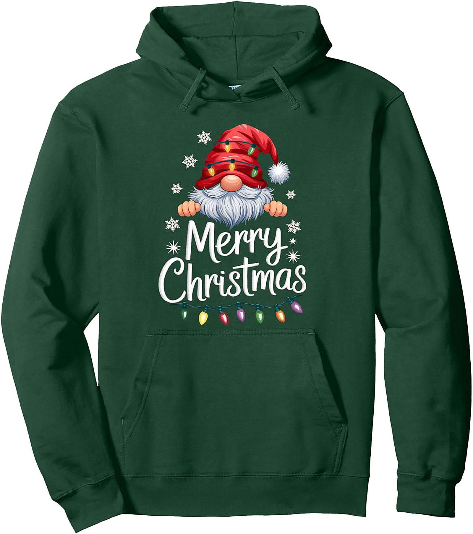  Cozy Christmas Gnome Pullover Hoodie Festive Graphic