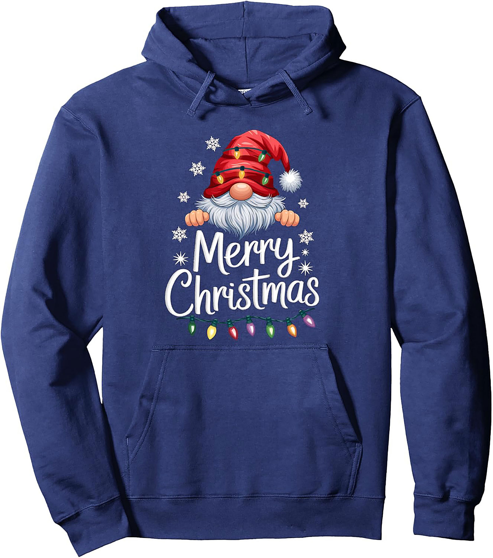  Cozy Christmas Gnome Pullover Hoodie Festive Graphic