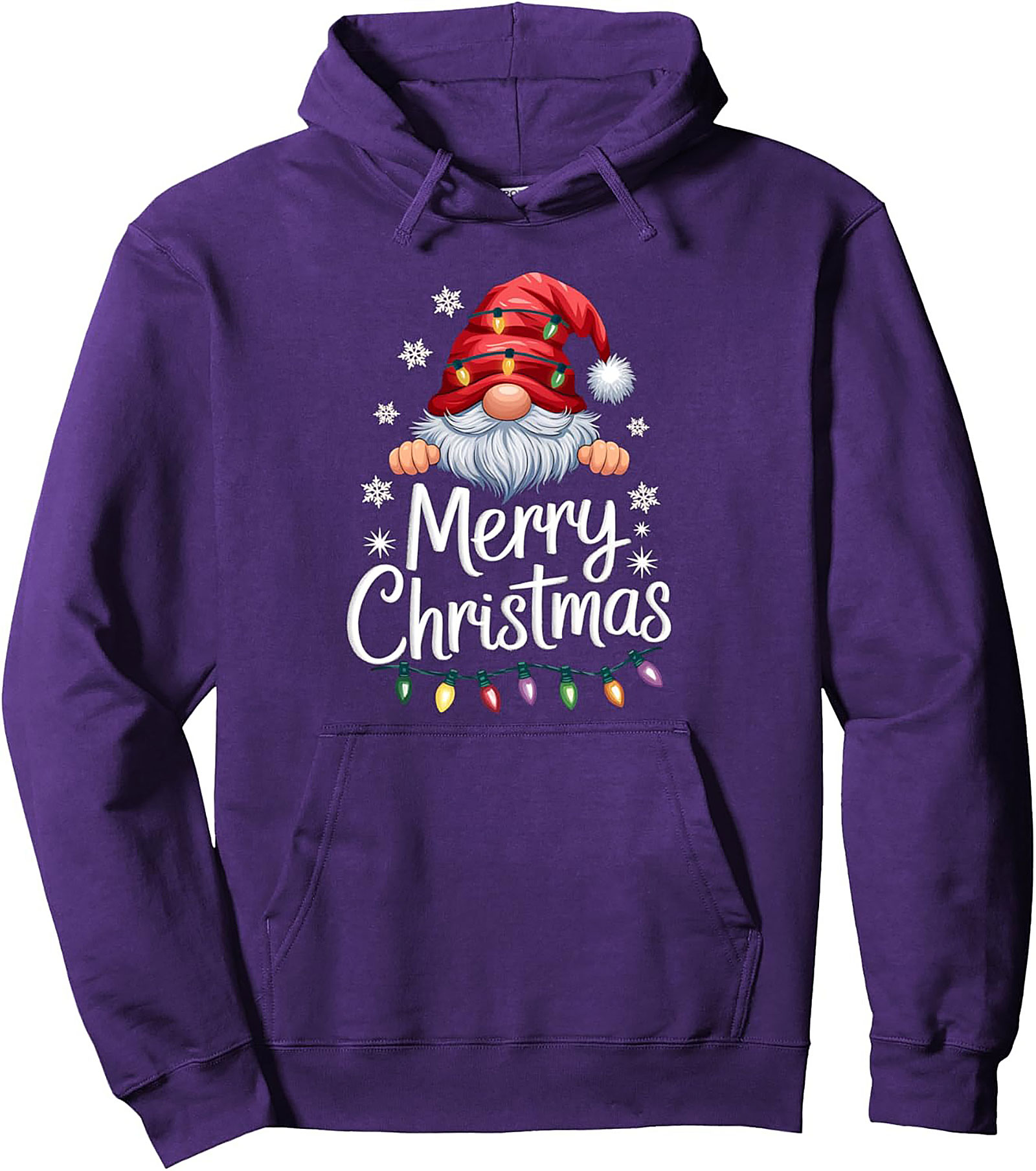  Cozy Christmas Gnome Pullover Hoodie Festive Graphic