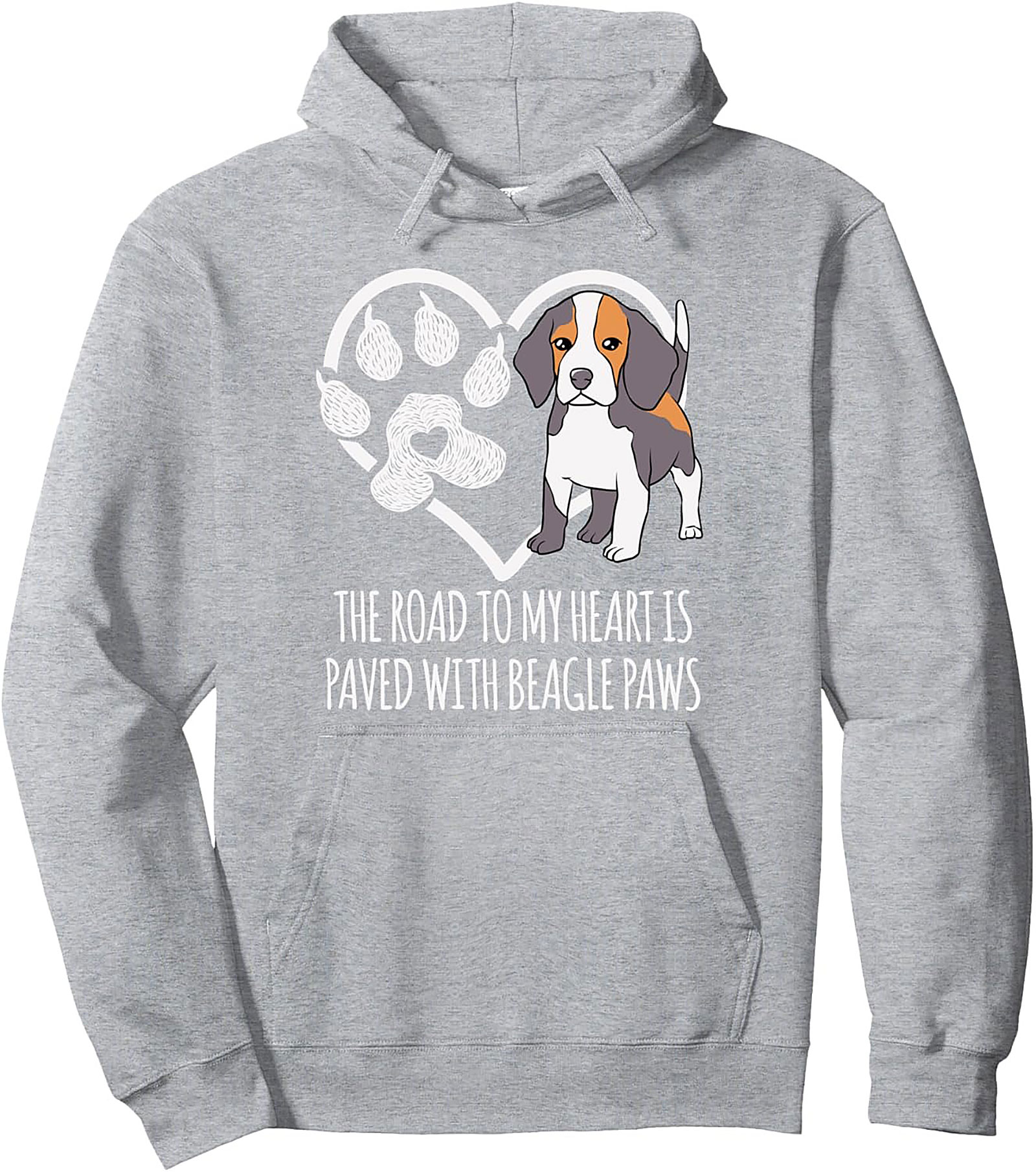 The Road to My Heart Is Paved With Beagle Paws Graphic Hoodie