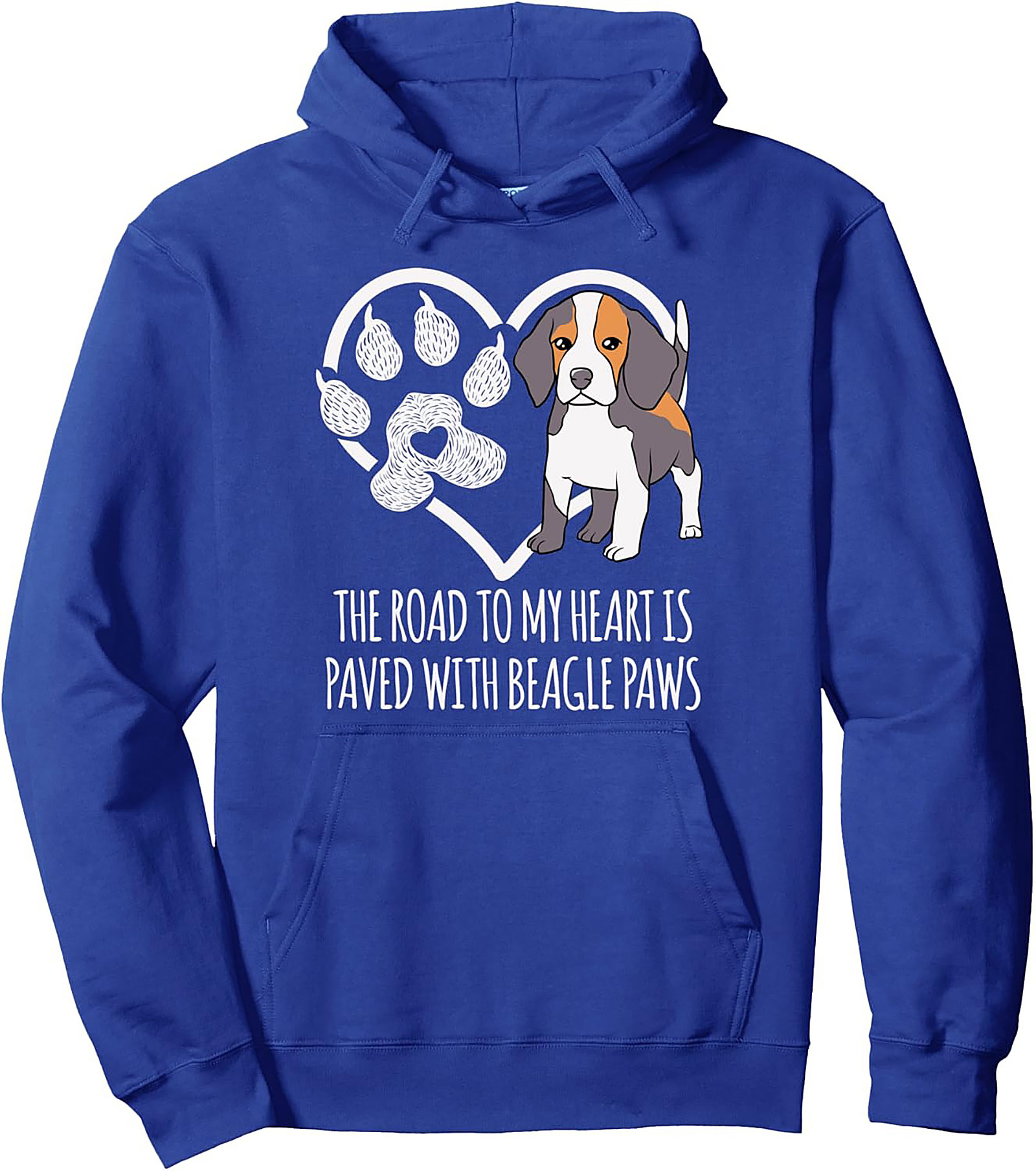 The Road to My Heart Is Paved With Beagle Paws Graphic Hoodie
