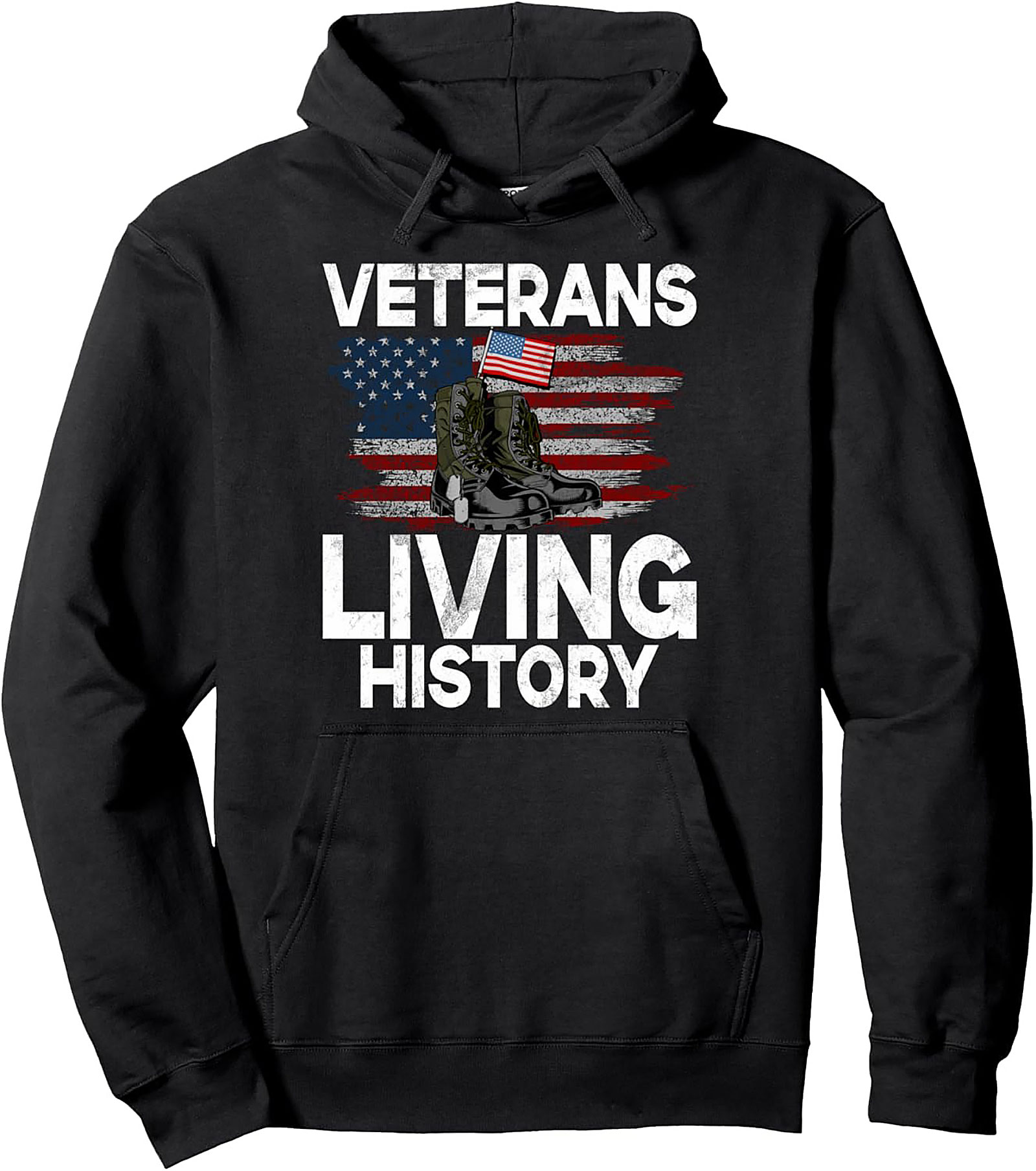 Veterans Living History Pullover Hoodie | Military Graphic