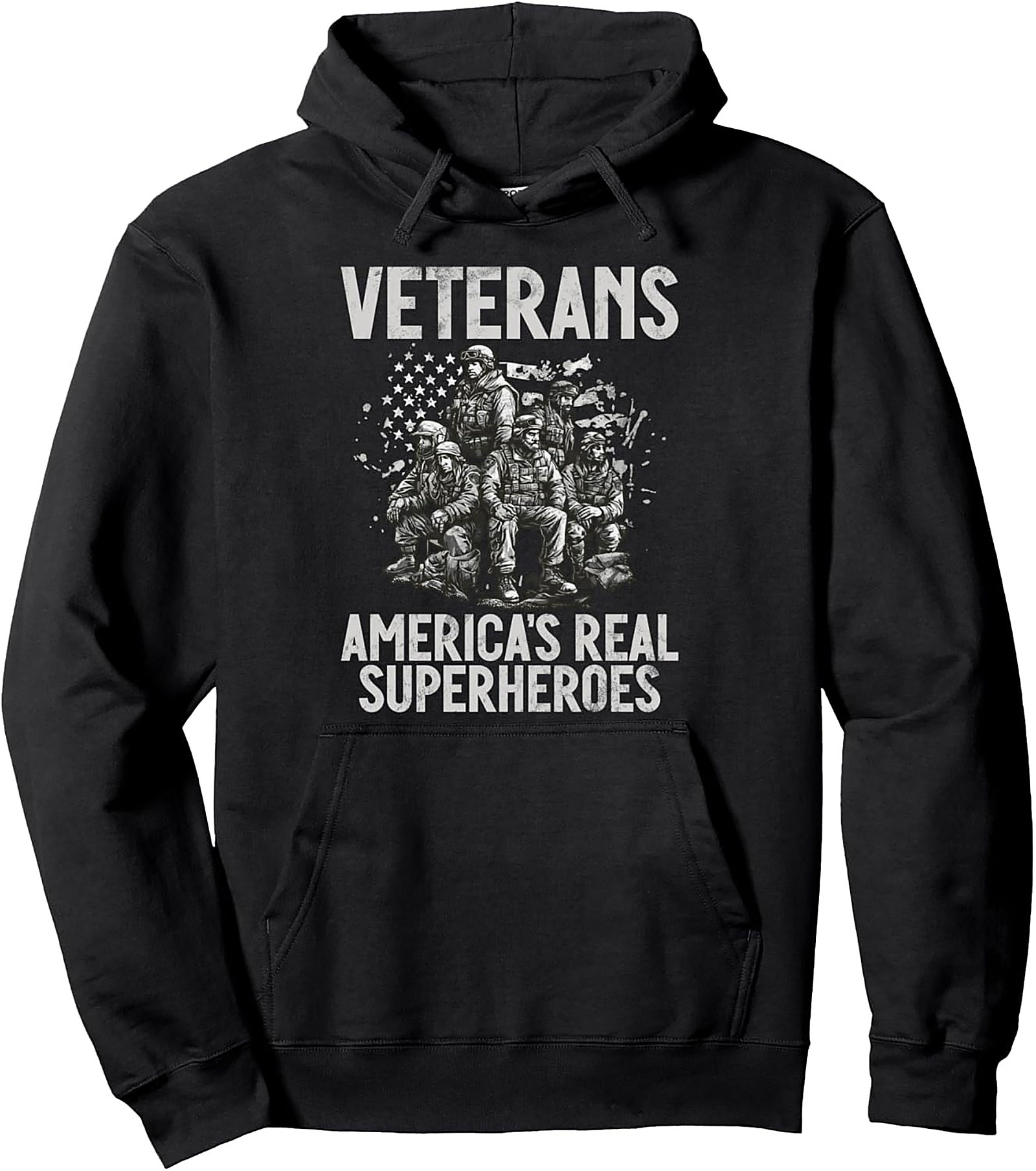 Veterans America's Real Superheroes Graphic Hoodie