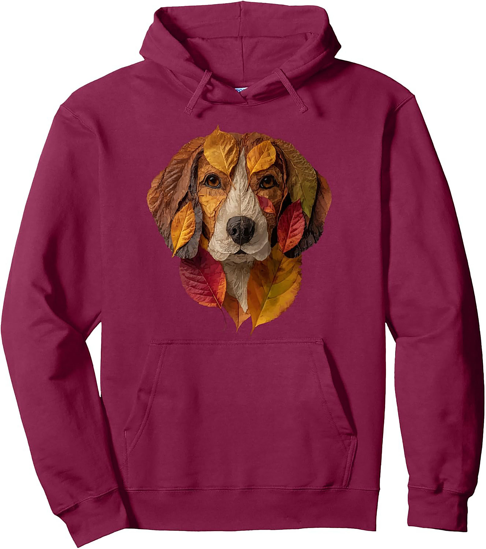 Autumn Leaf Beagle Graphic Hoodie | Cozy Fall Pullover