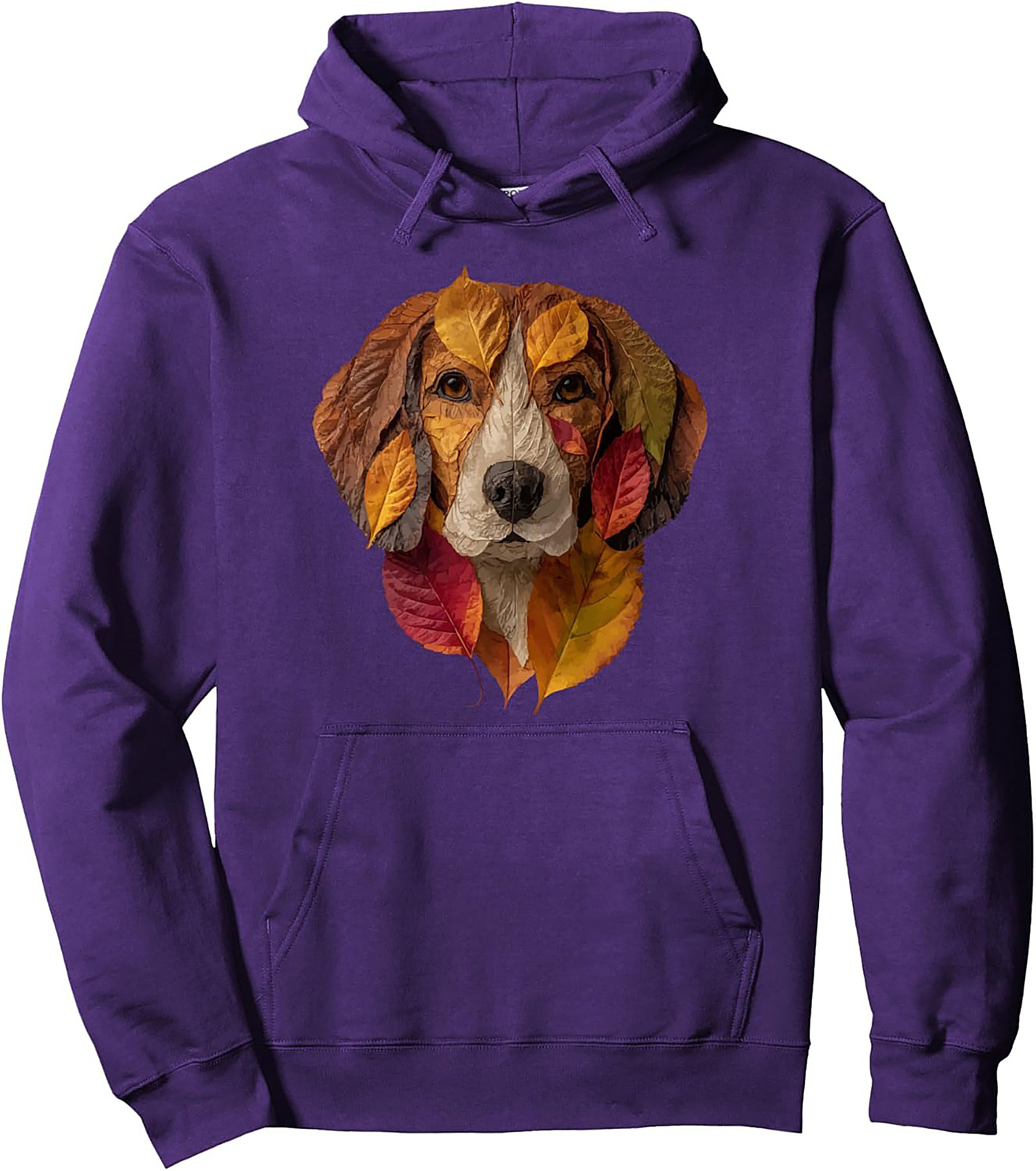 Autumn Leaf Beagle Graphic Hoodie | Cozy Fall Pullover