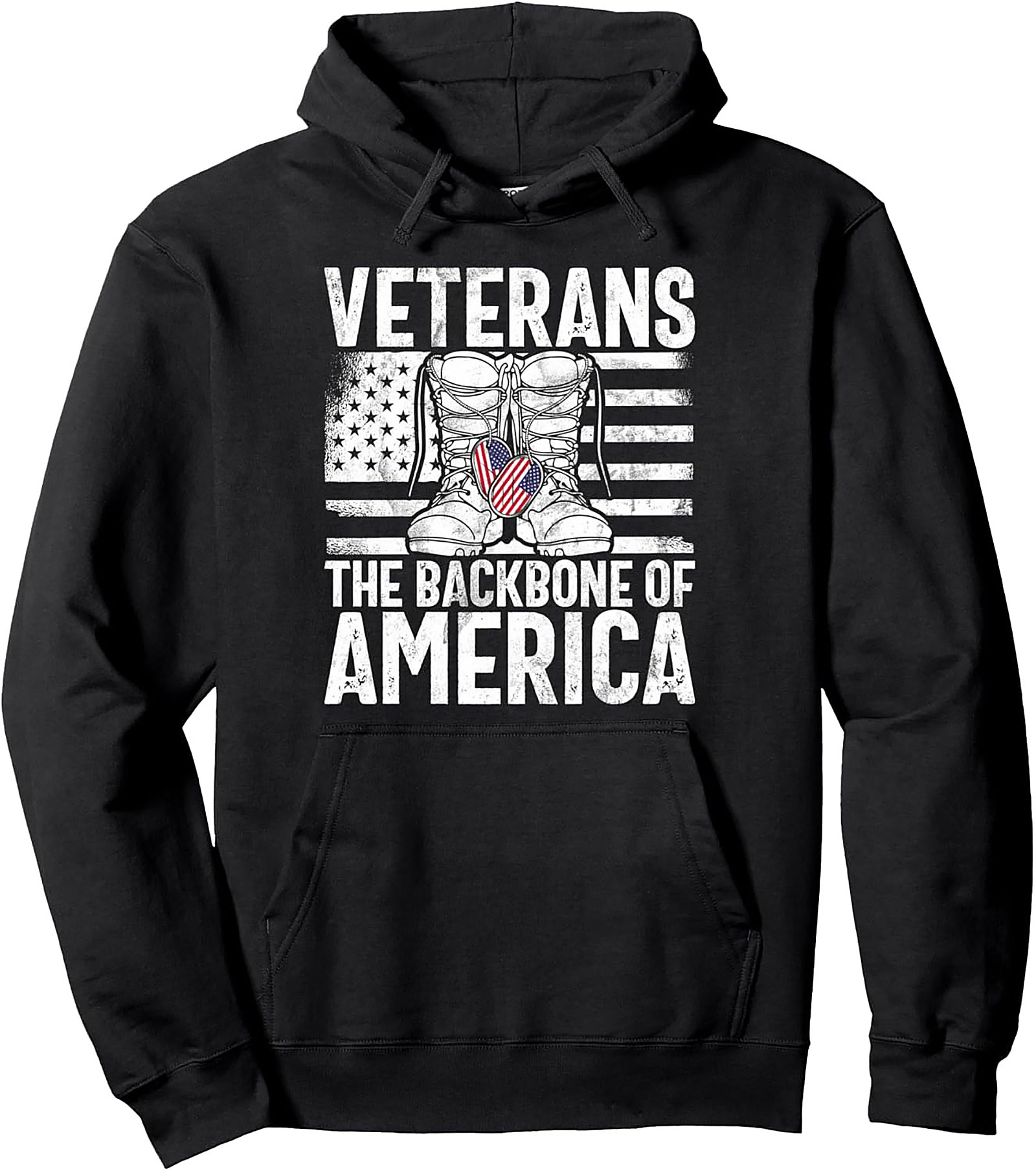 Veterans The Backbone of America Pullover Hoodie | Gift