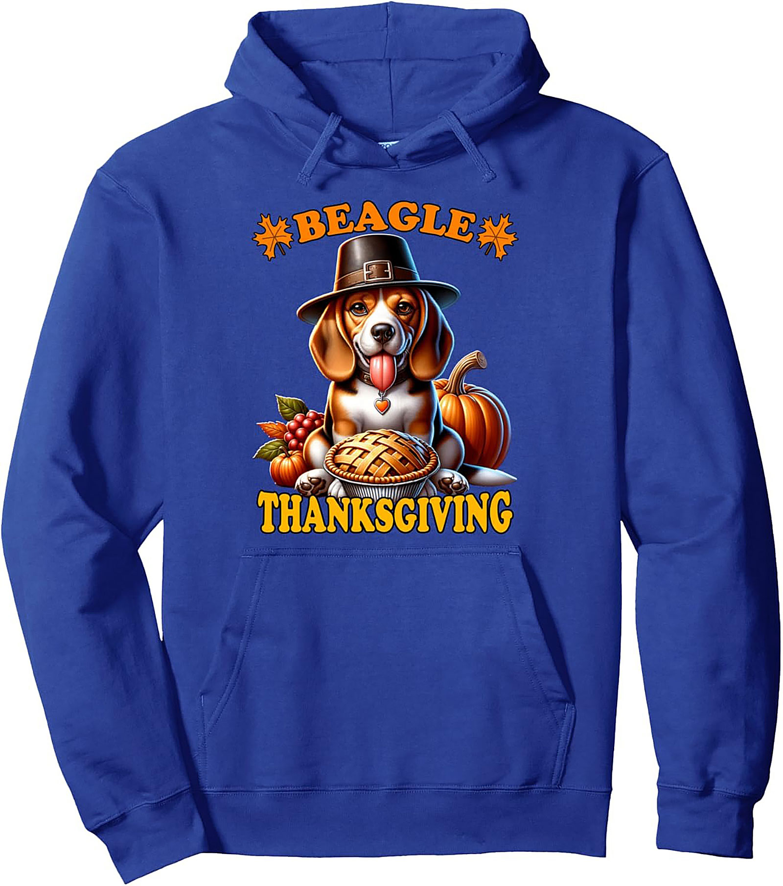 Beagle Thanksgiving Graphic Hoodie | Pilgrim Dog Pie Pullover