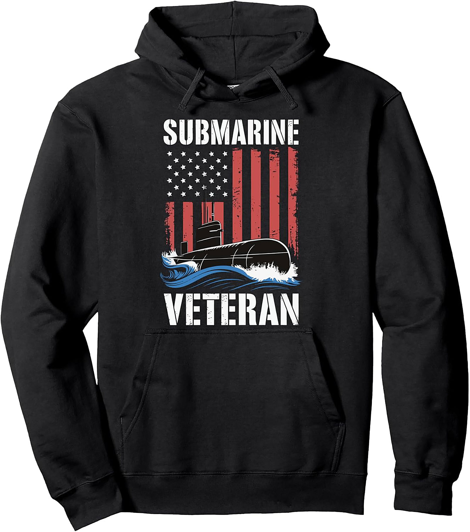 Submarine Veteran Graphic Hoodie | US Navy Flag Pullover