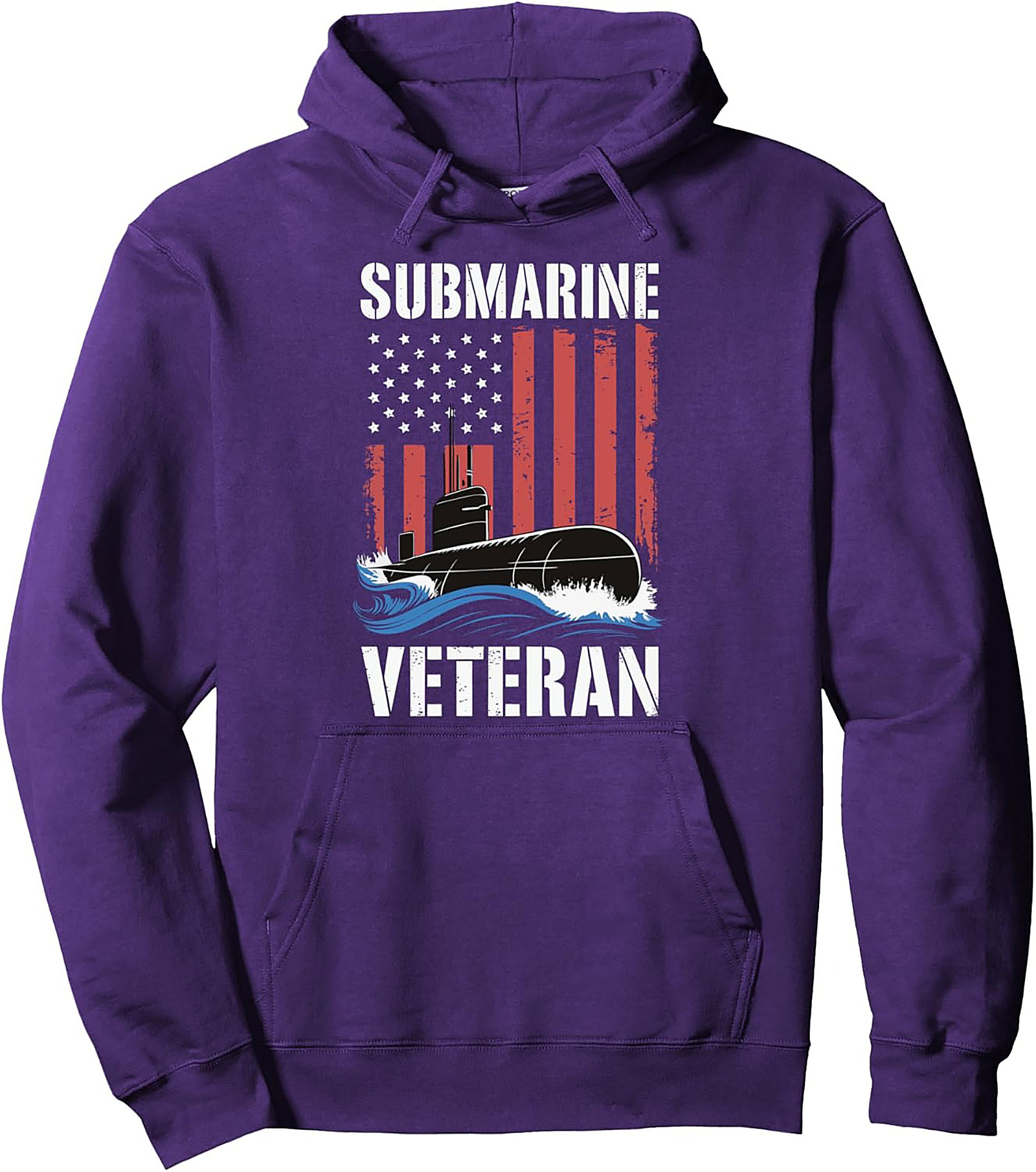 Submarine Veteran Graphic Hoodie | US Navy Flag Pullover