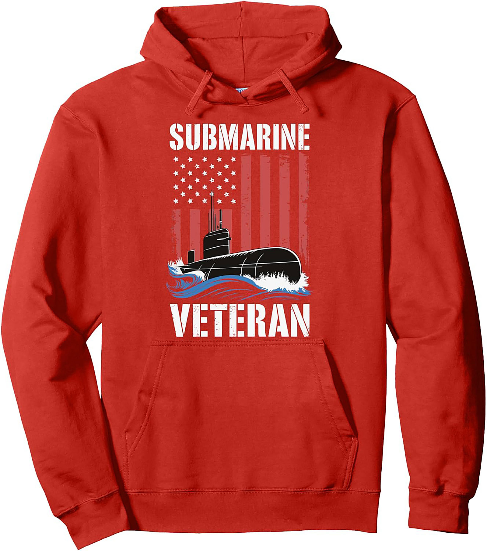 Submarine Veteran Graphic Hoodie | US Navy Flag Pullover