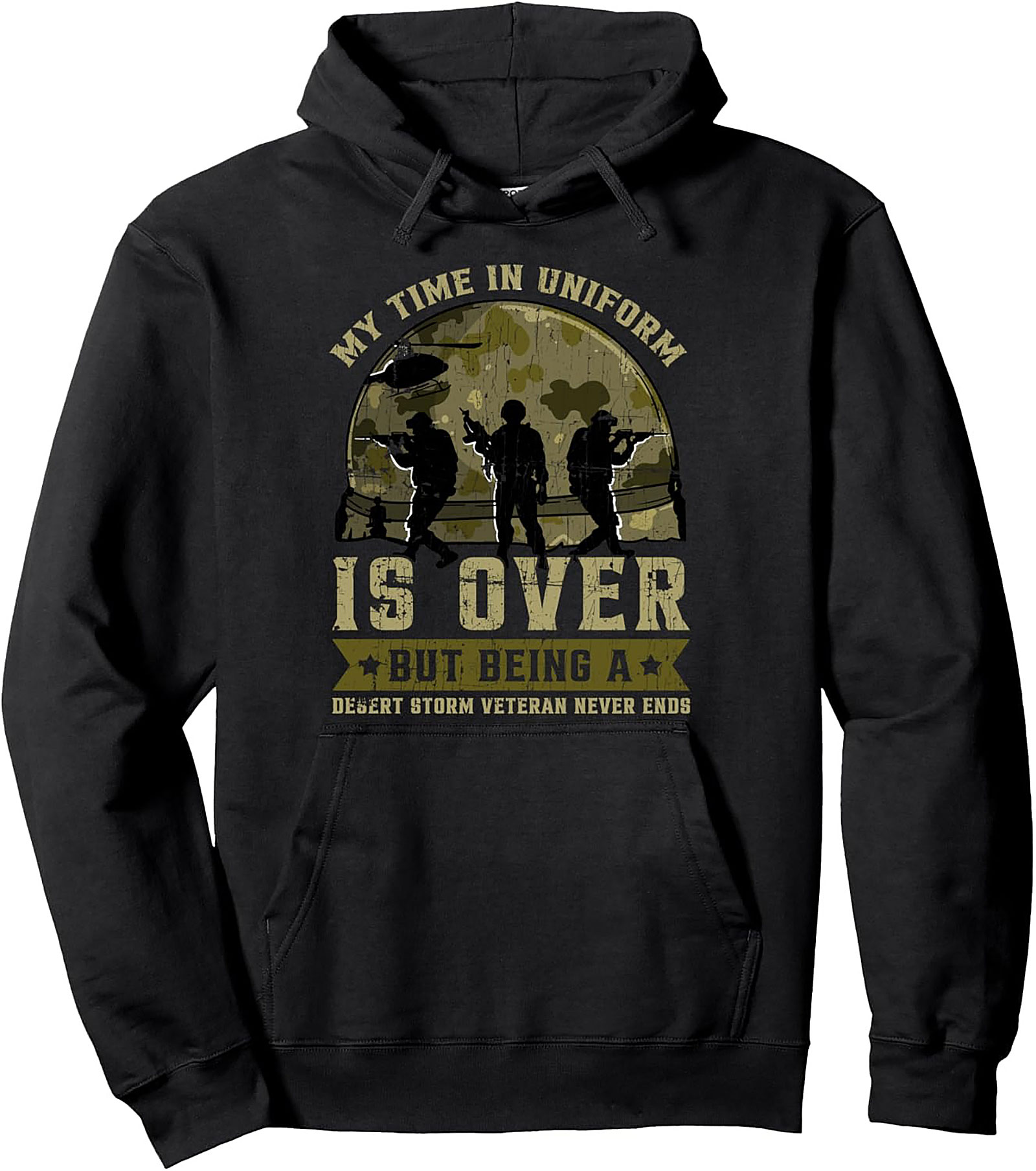Desert Storm Veteran Pullover Hoodie | Cozy & Durable