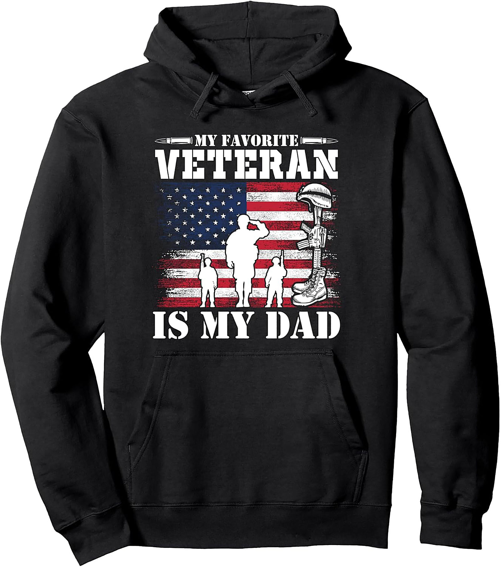 Veteran Dad Graphic Hoodie | My Favorite Veteran Is My Dad