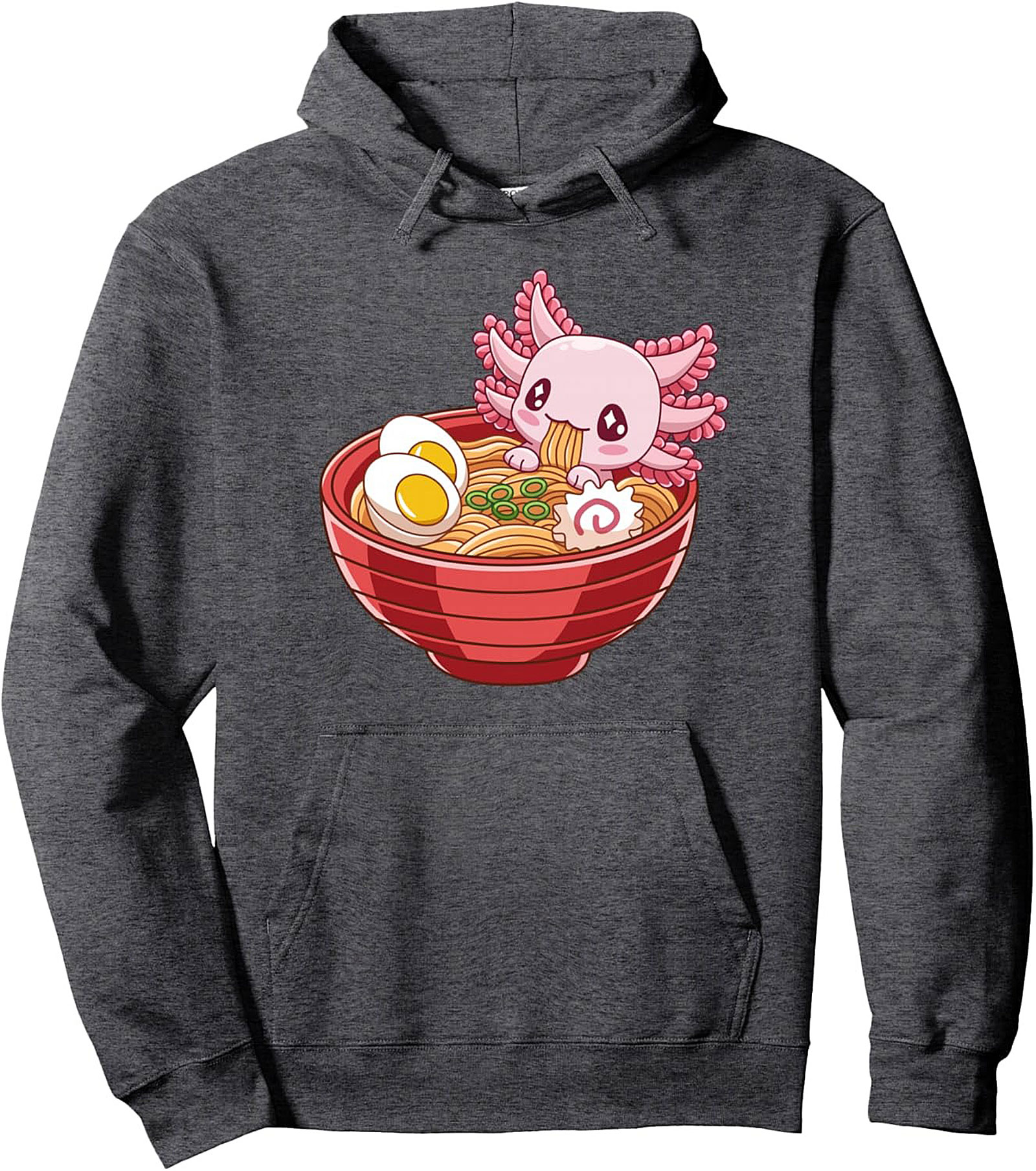 Cute Axolotl Ramen Pullover Hoodie Kawaii Graphic Gift