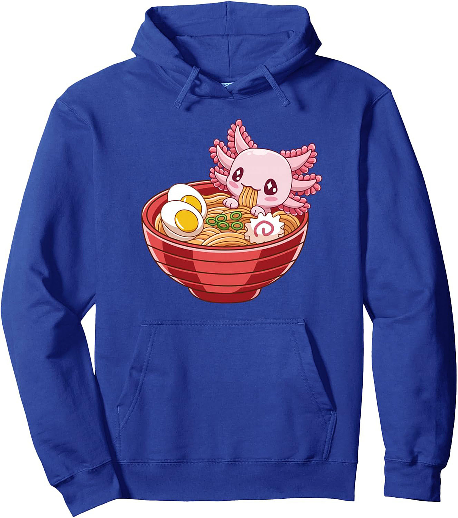 Cute Axolotl Ramen Pullover Hoodie Kawaii Graphic Gift