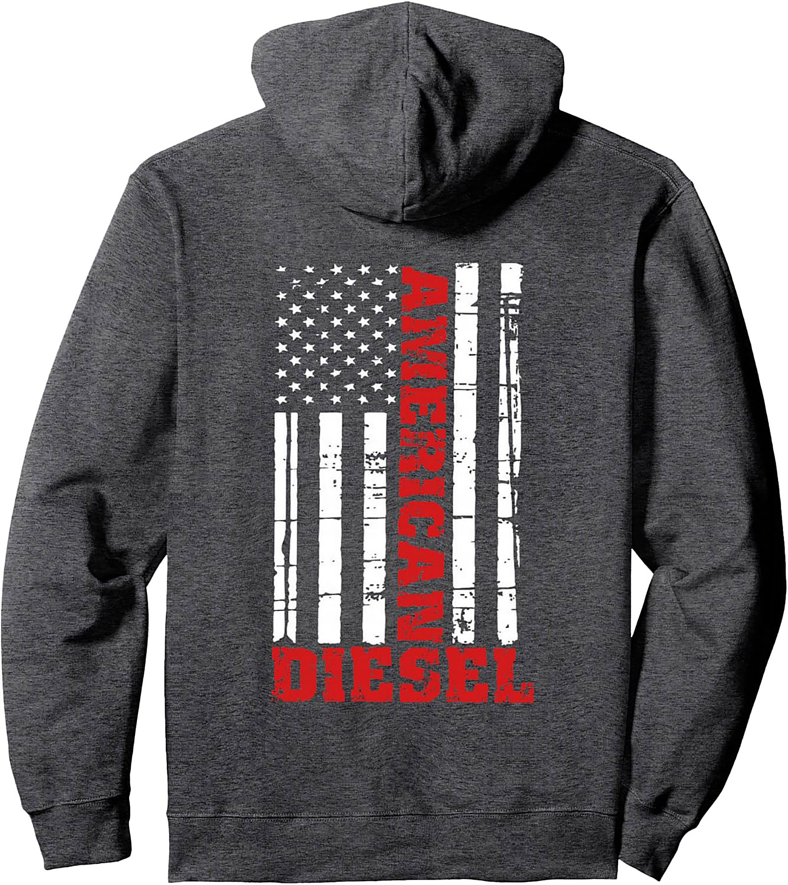 American Diesel Graphic Hoodie - Distressed Flag Pullover
