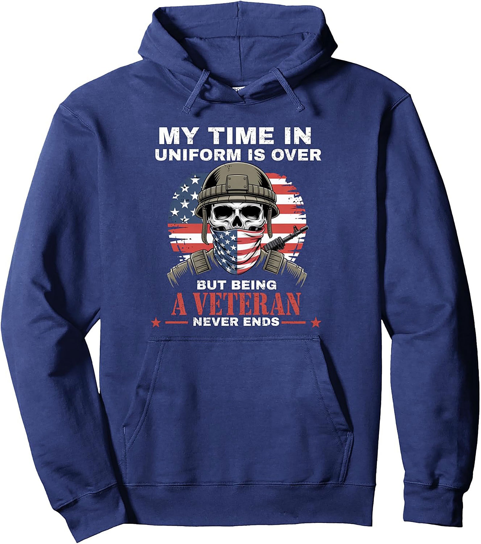 Veteran Graphic Hoodie | My Time in Uniform Is Over