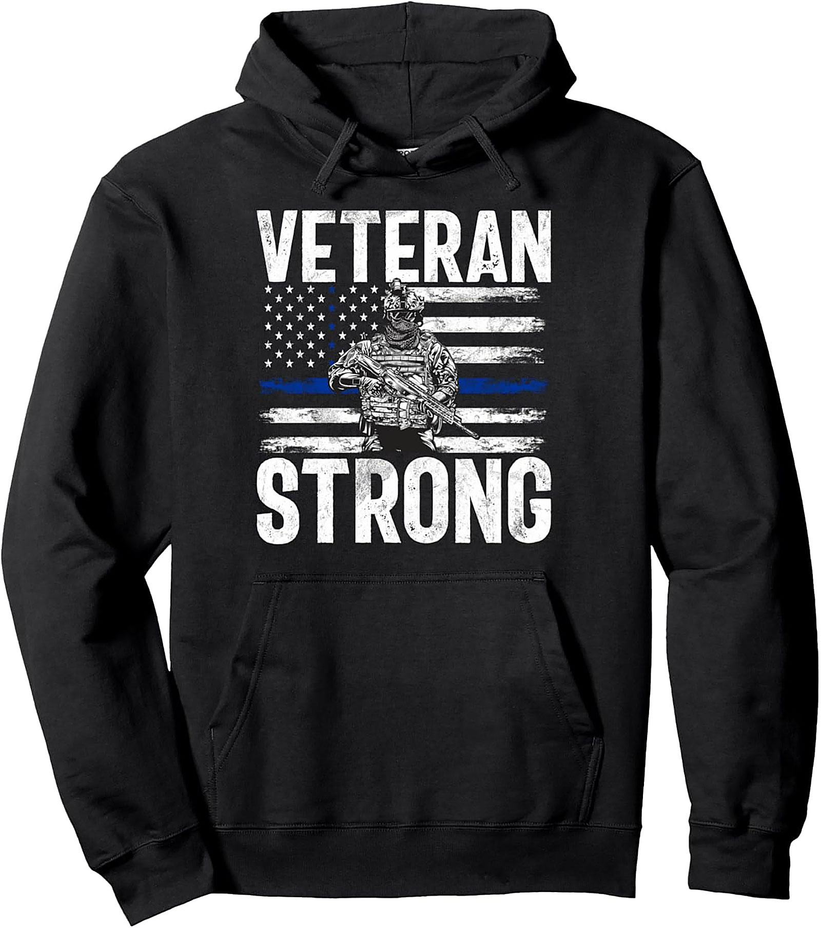 Veteran Strong Pullover Hoodie | Military Veteran Graphic