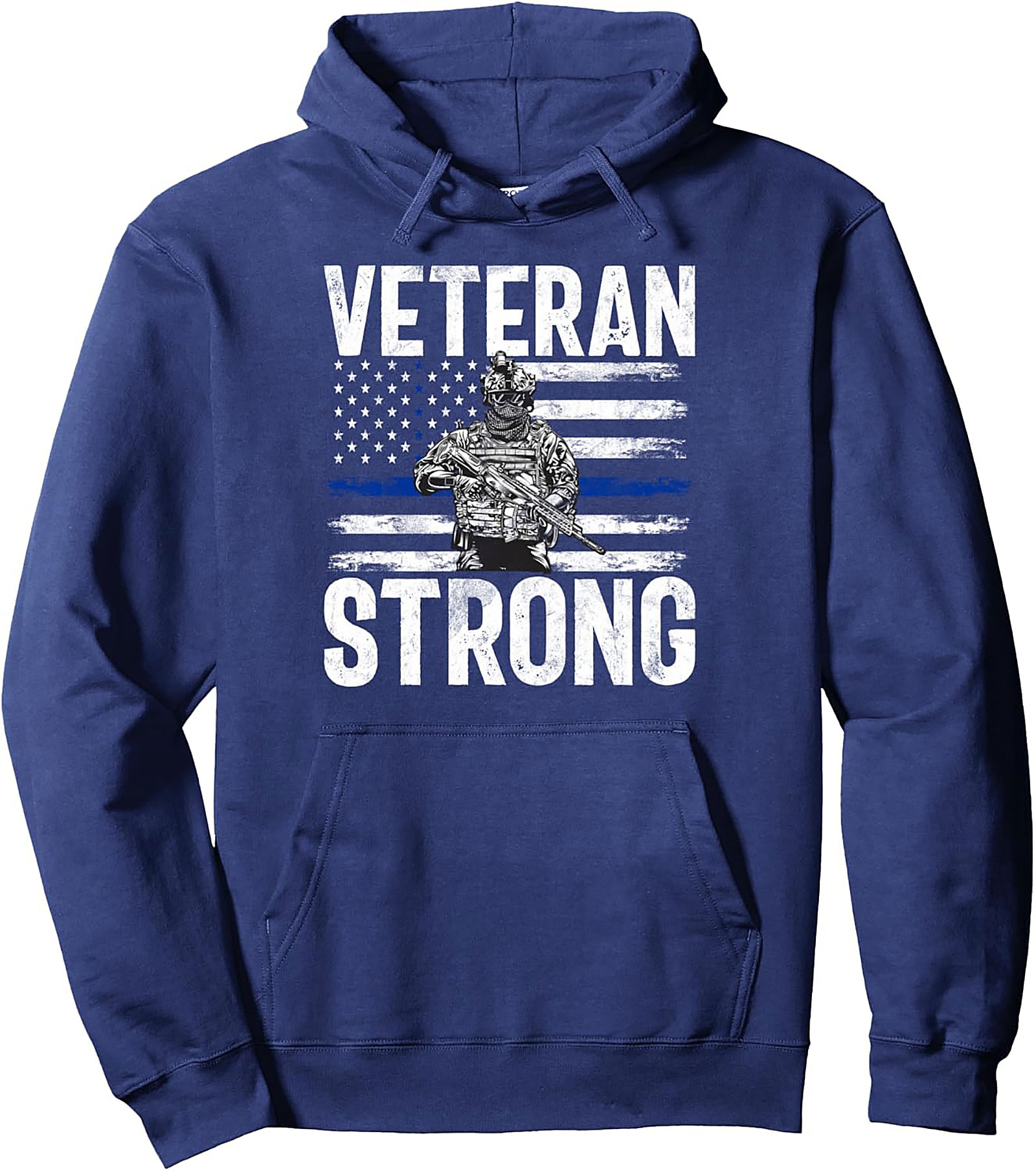 Veteran Strong Pullover Hoodie | Military Veteran Graphic