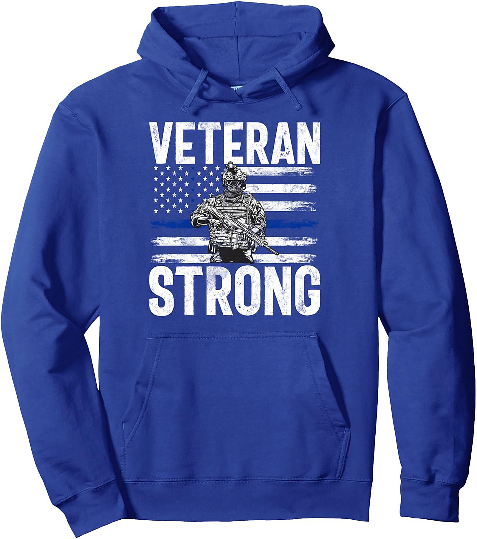 Veteran Strong Pullover Hoodie | Military Veteran Graphic