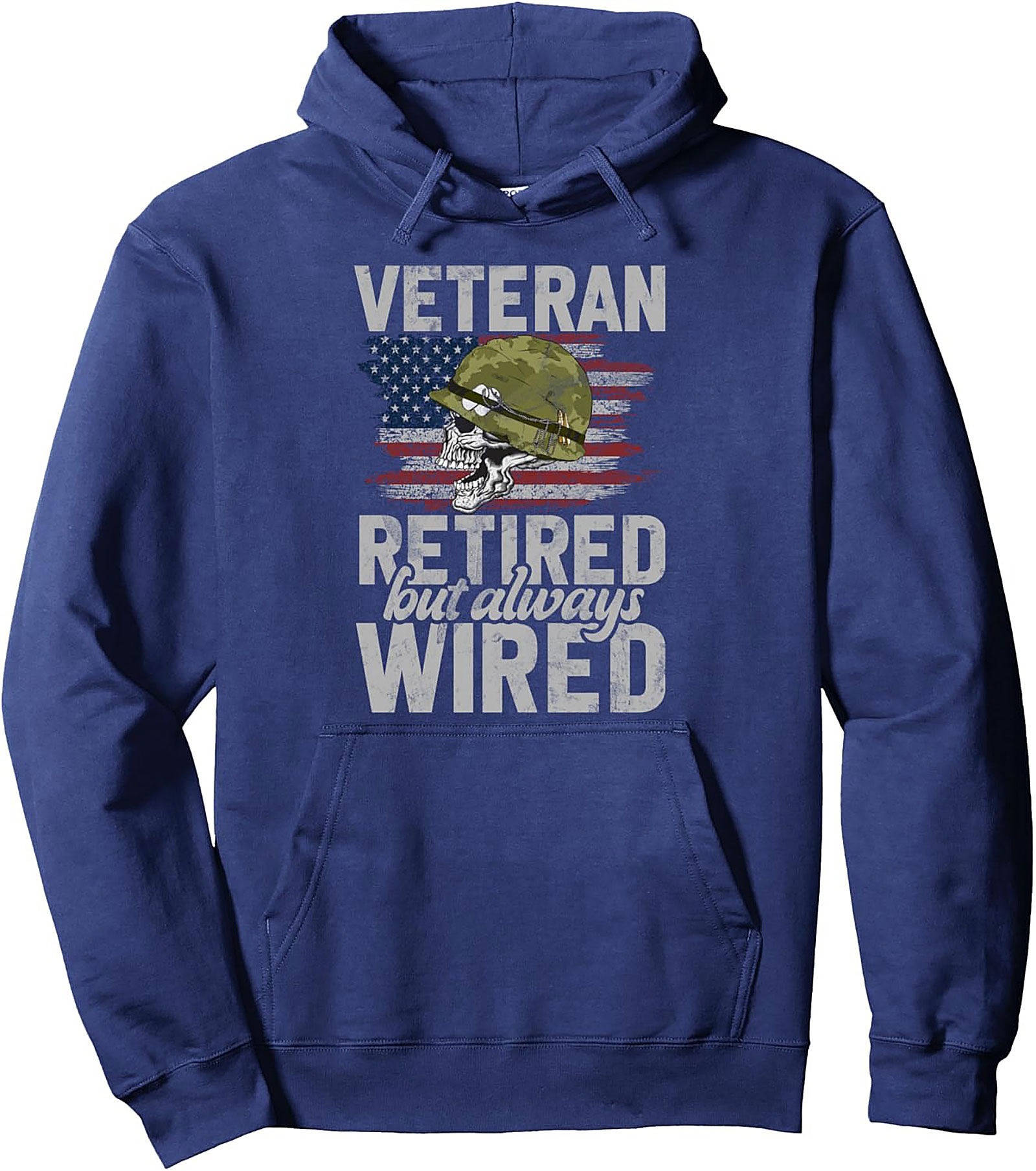 Veteran Retired Graphic Hoodie | Always Wired Pullover Gift