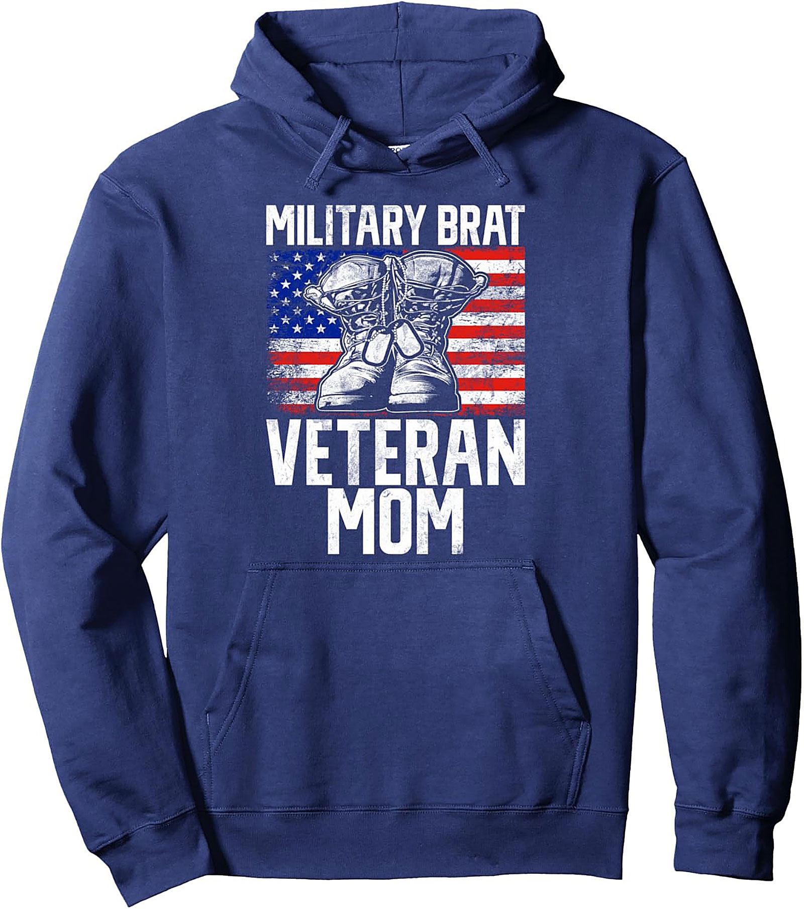Veteran Mom Graphic Hoodie | Military Brat Pullover Gift