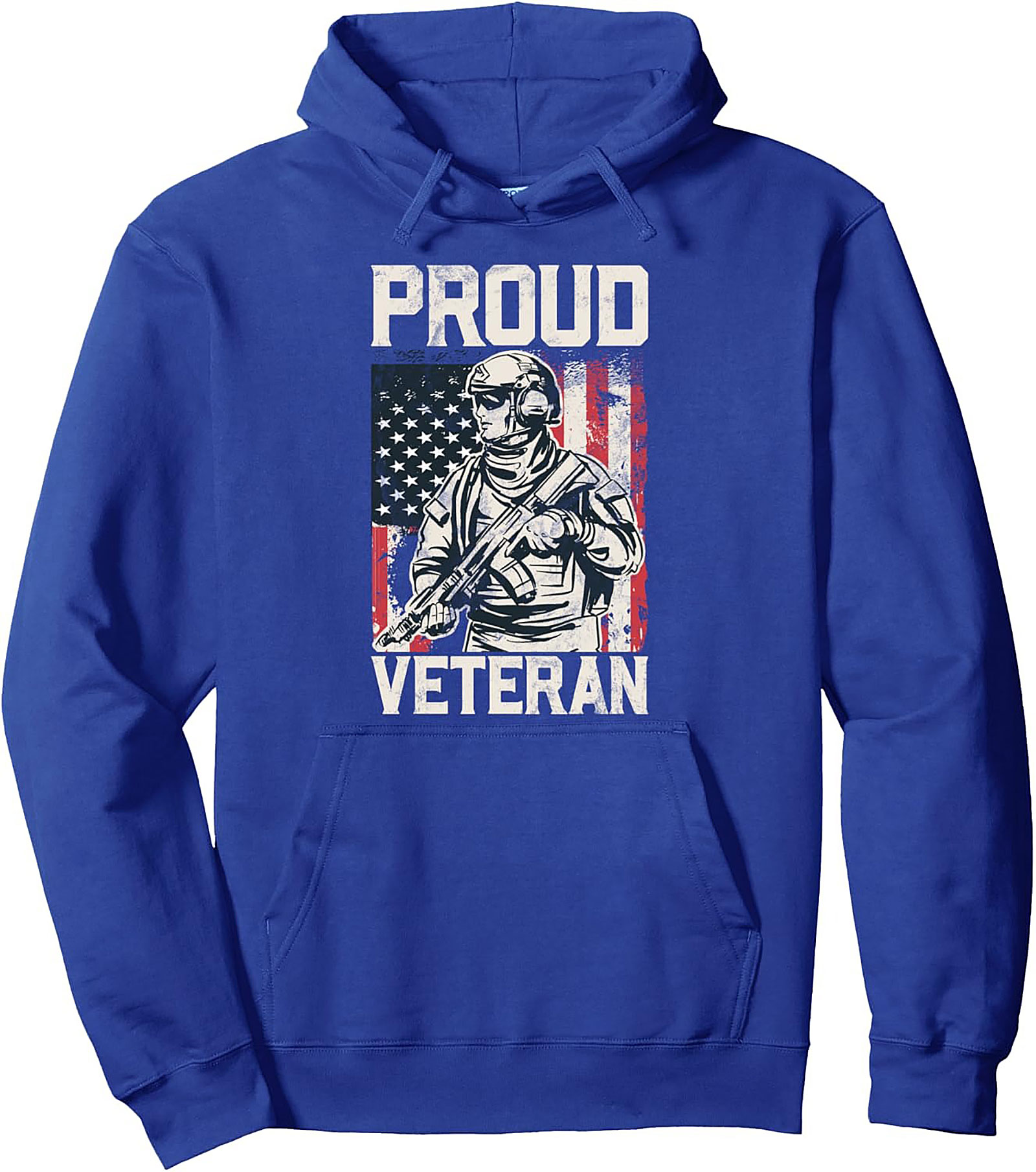 Proud Veteran Graphic Hoodie | American Flag Pullover Gift