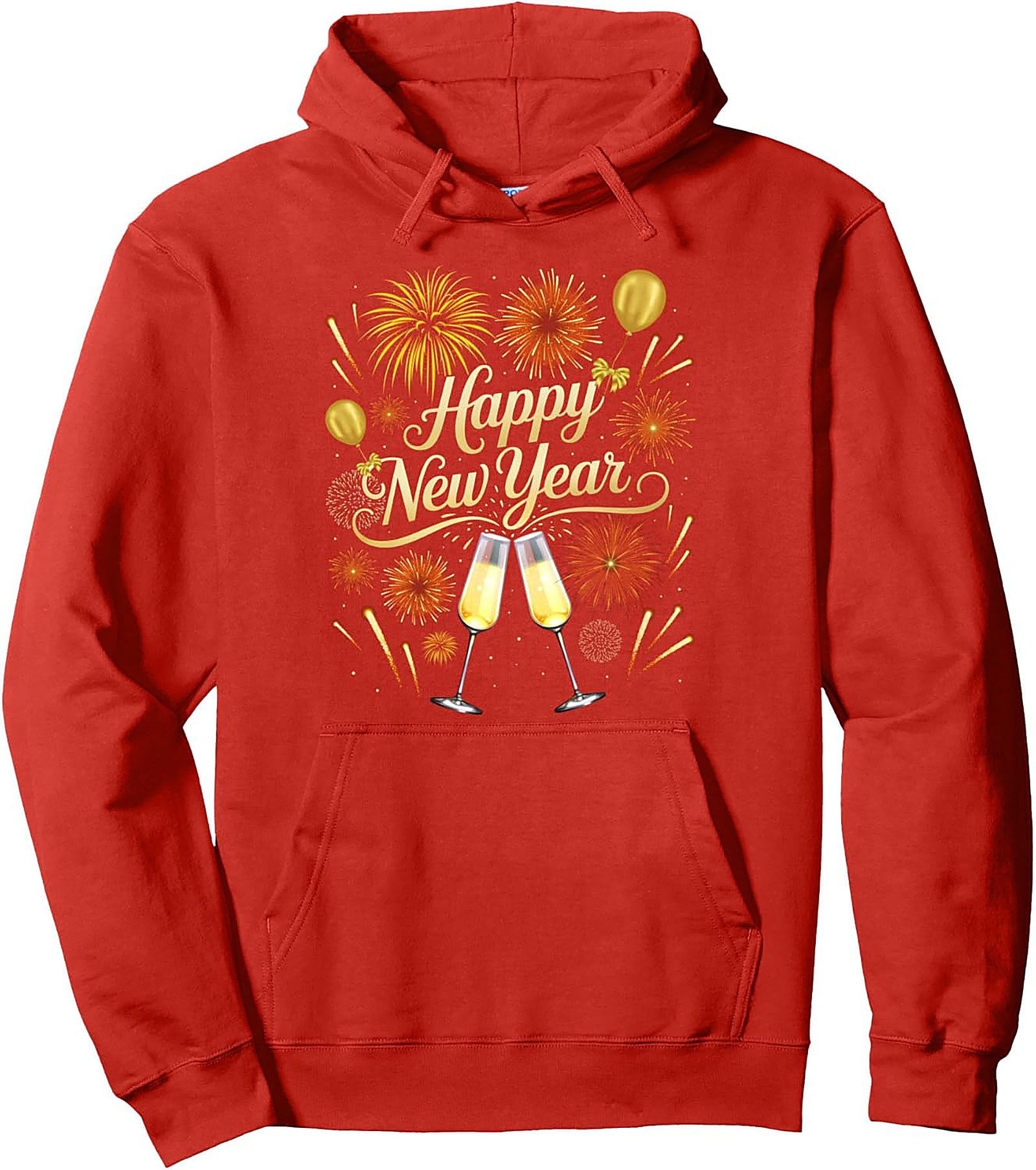 Happy New Year Pullover Hoodie Celebration Graphic