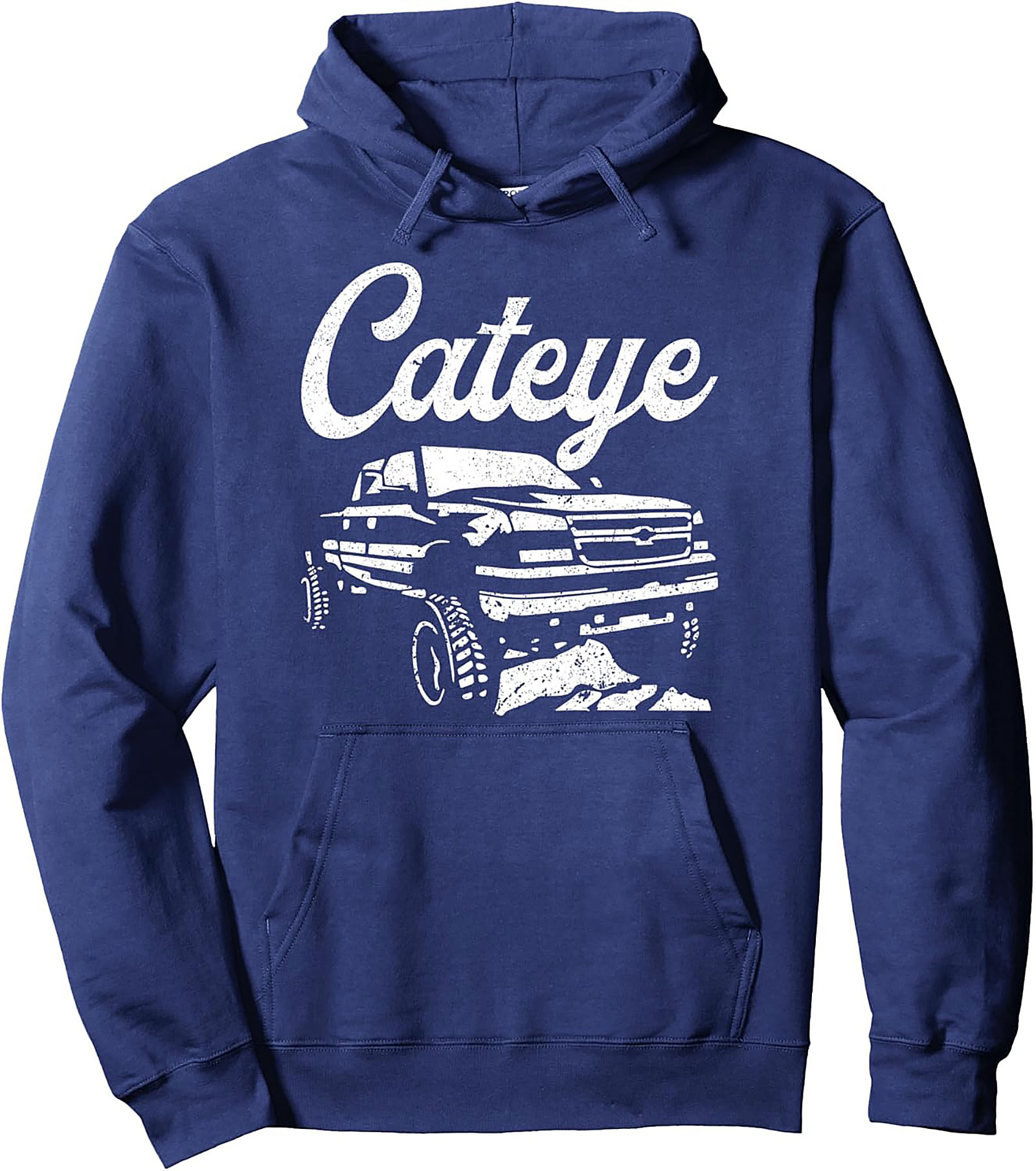 Cateye Truck Graphic Hoodie | Lifted Truck Pullover for Off-Road Enthusiasts