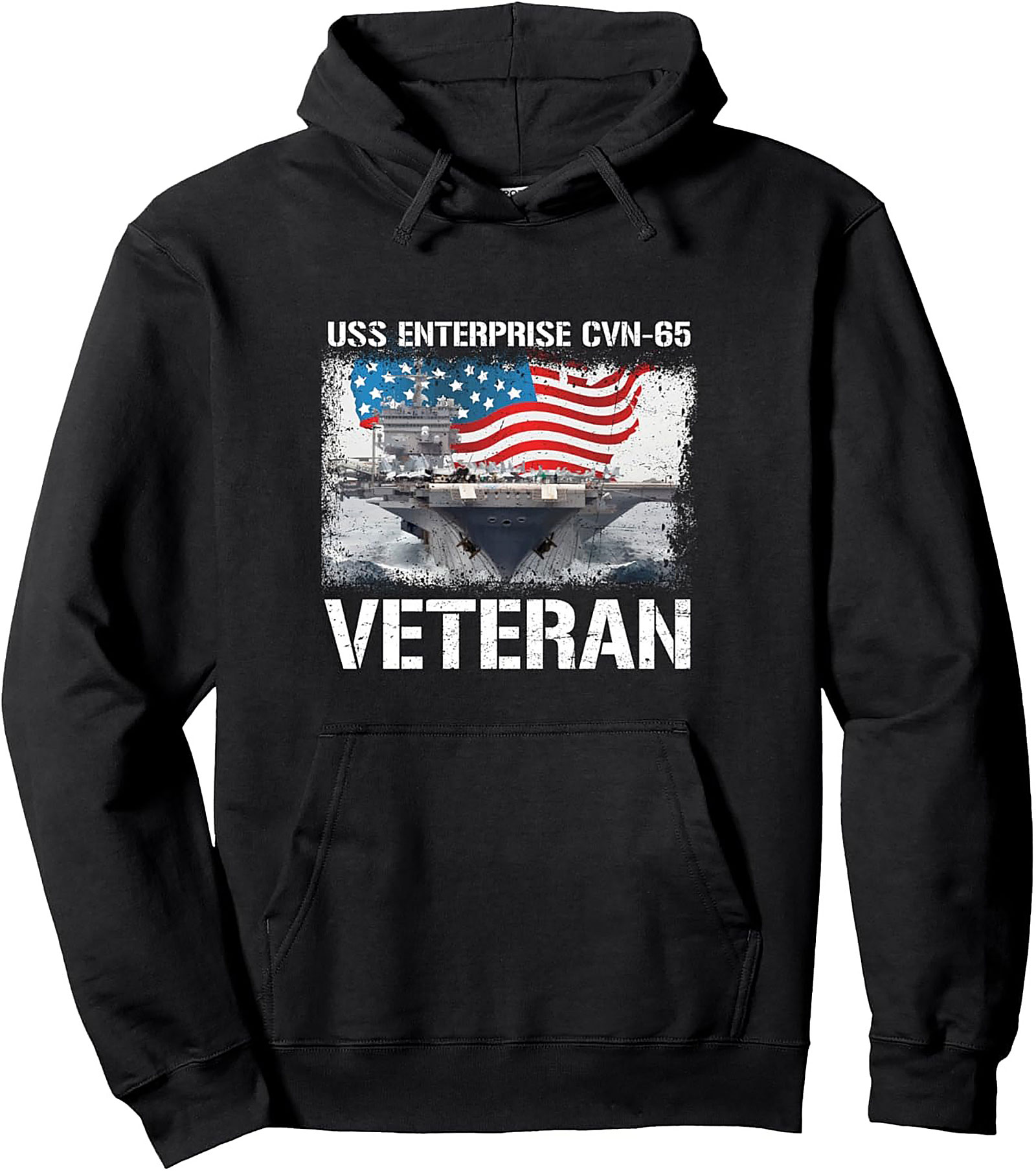 USS Enterprise CVN-65 Veteran Pullover Hoodie | Big E