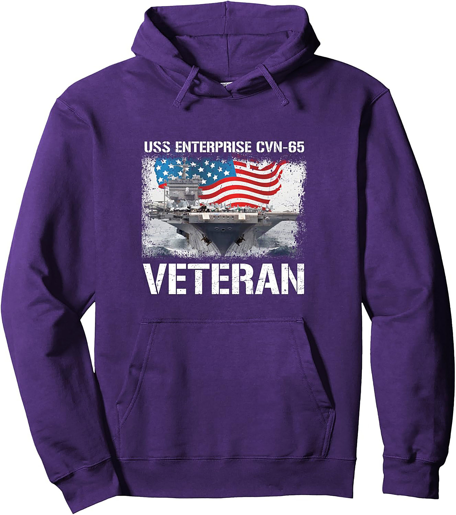 USS Enterprise CVN-65 Veteran Pullover Hoodie | Big E