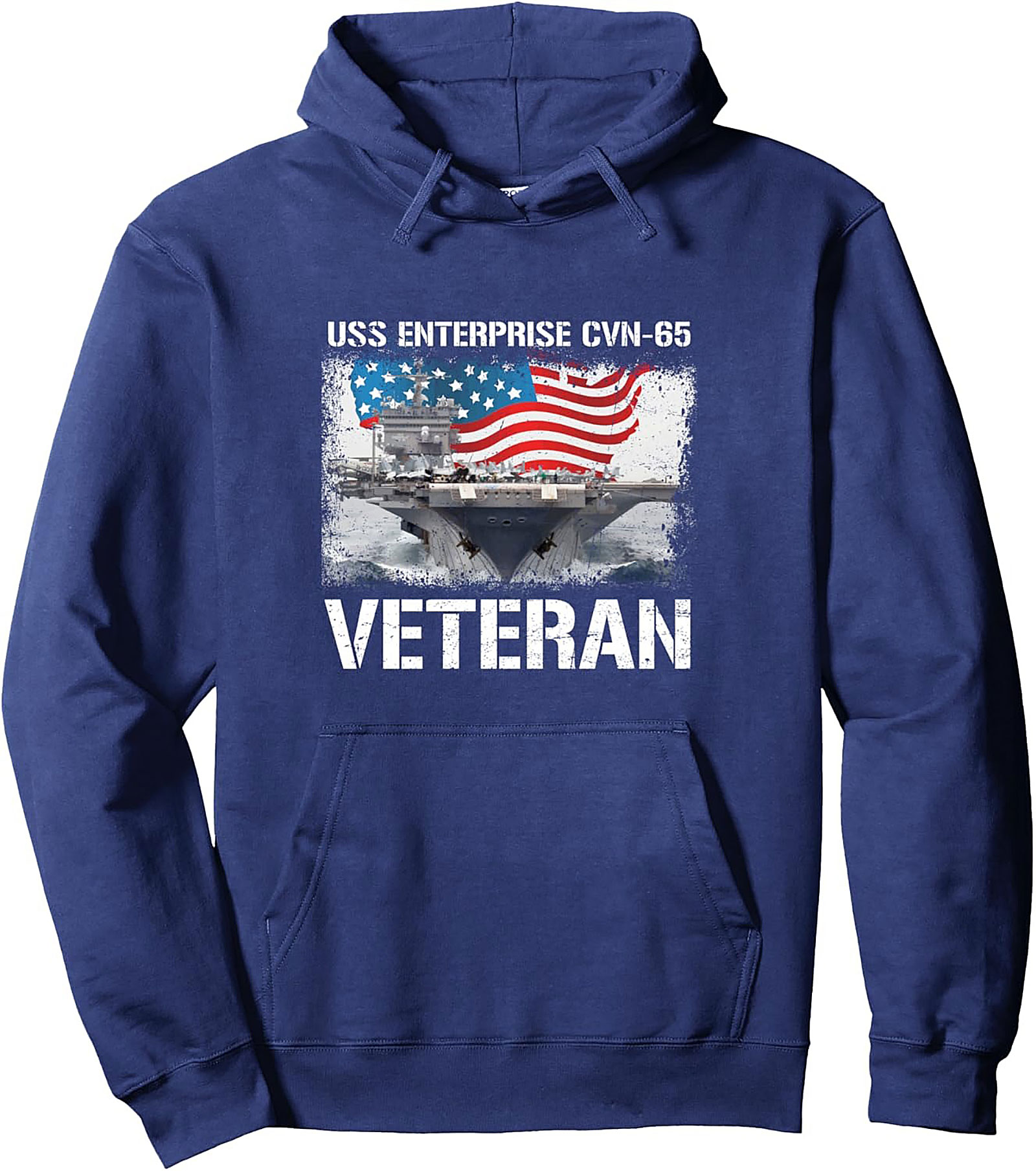 USS Enterprise CVN-65 Veteran Pullover Hoodie | Big E