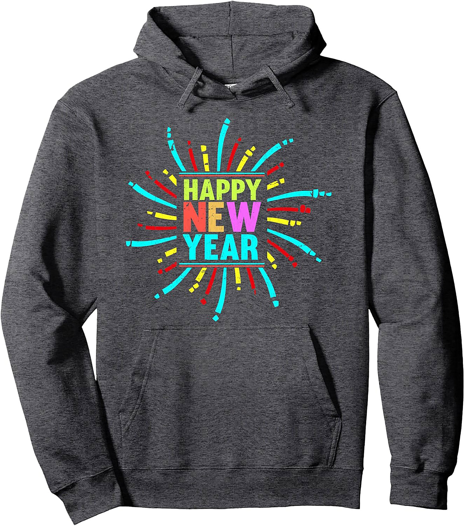 Happy New Year Pullover Hoodie Festive Graphic Style
