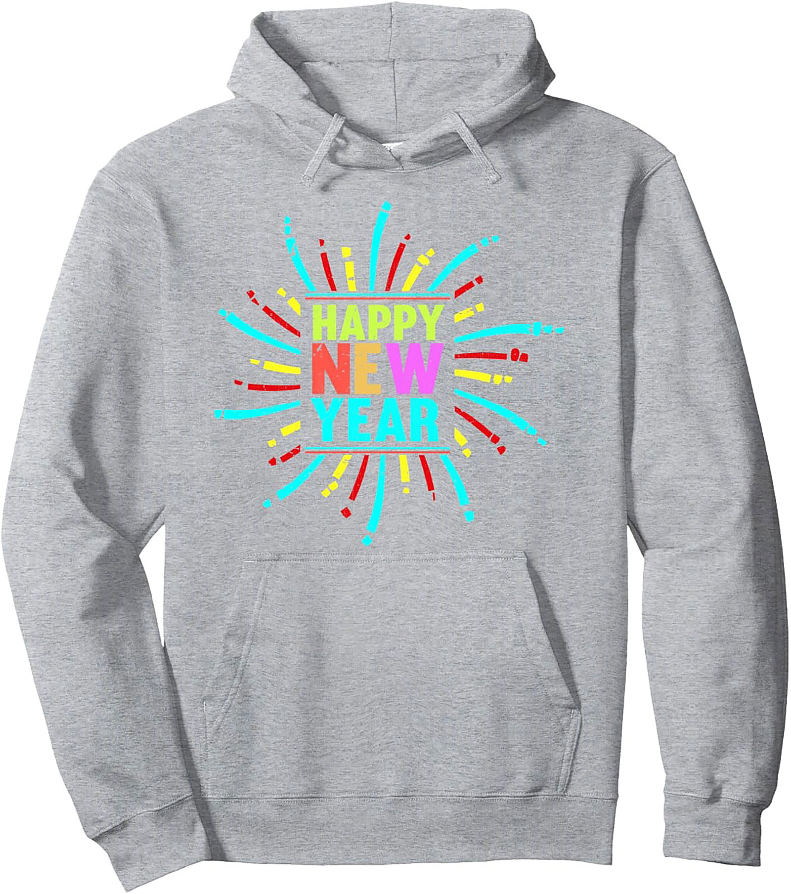 Happy New Year Pullover Hoodie Festive Graphic Style