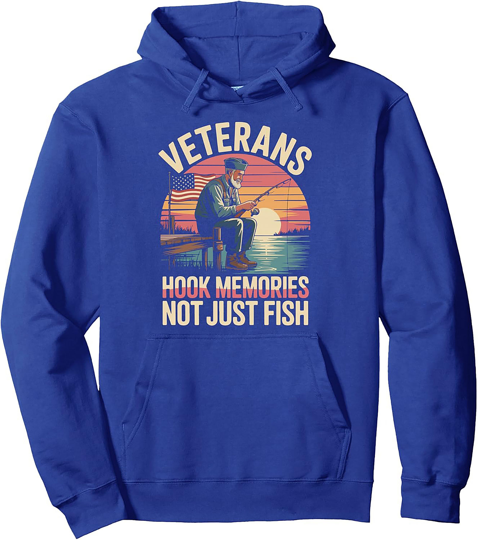 Veterans Fishing Pullover Hoodie | Hook Memories Gift
