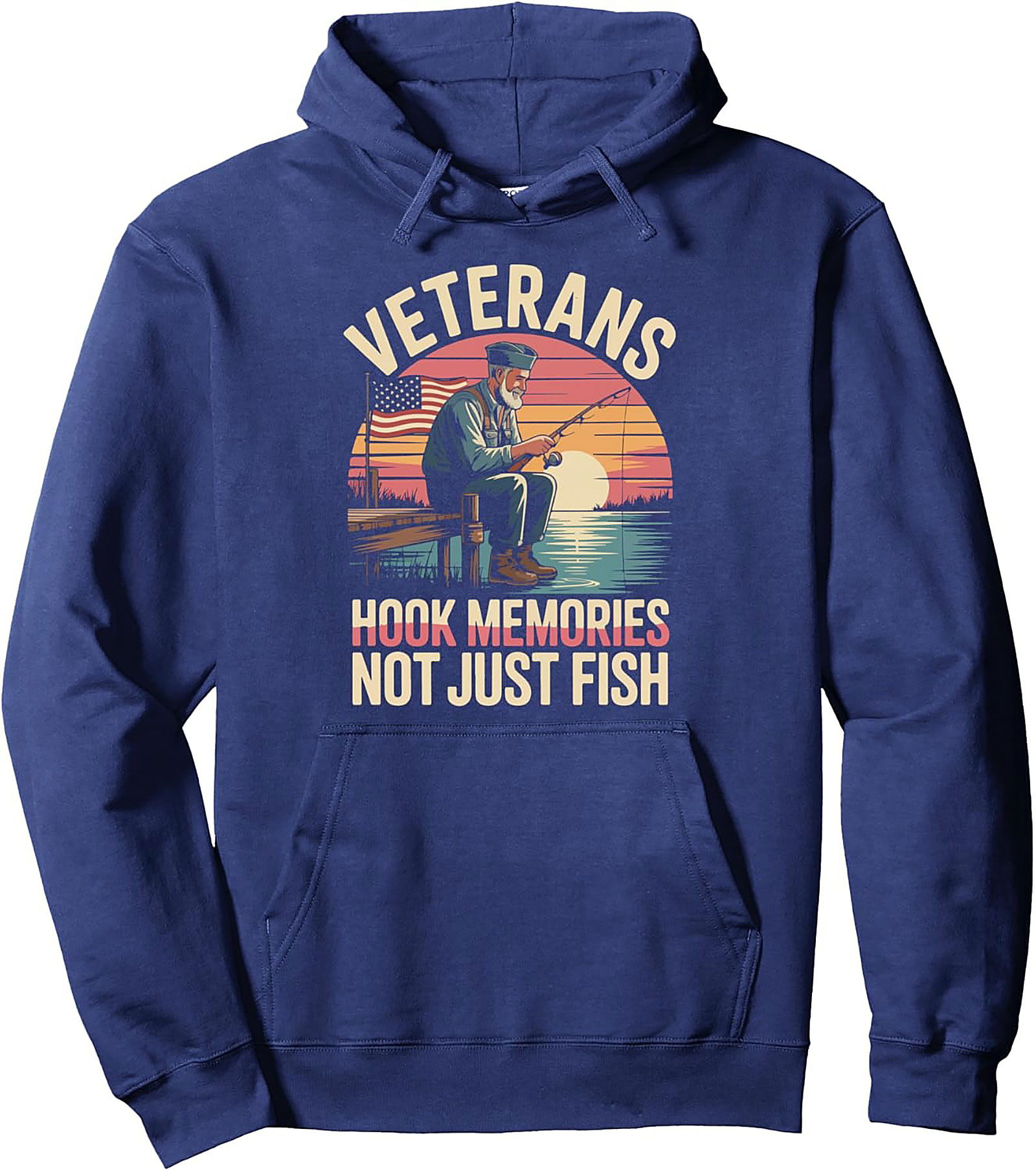 Veterans Fishing Pullover Hoodie | Hook Memories Gift