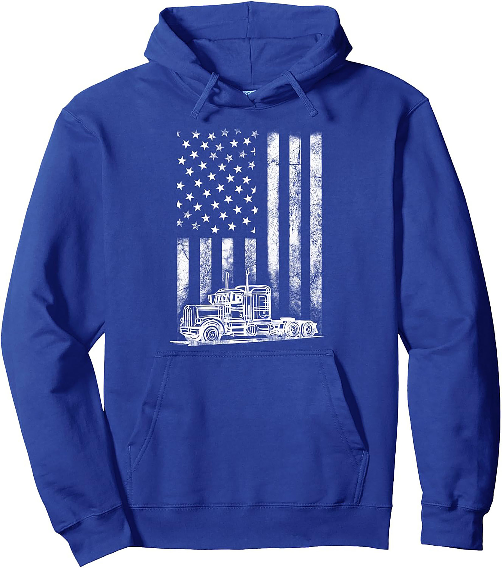 American Flag Truck Driver Graphic Hoodie