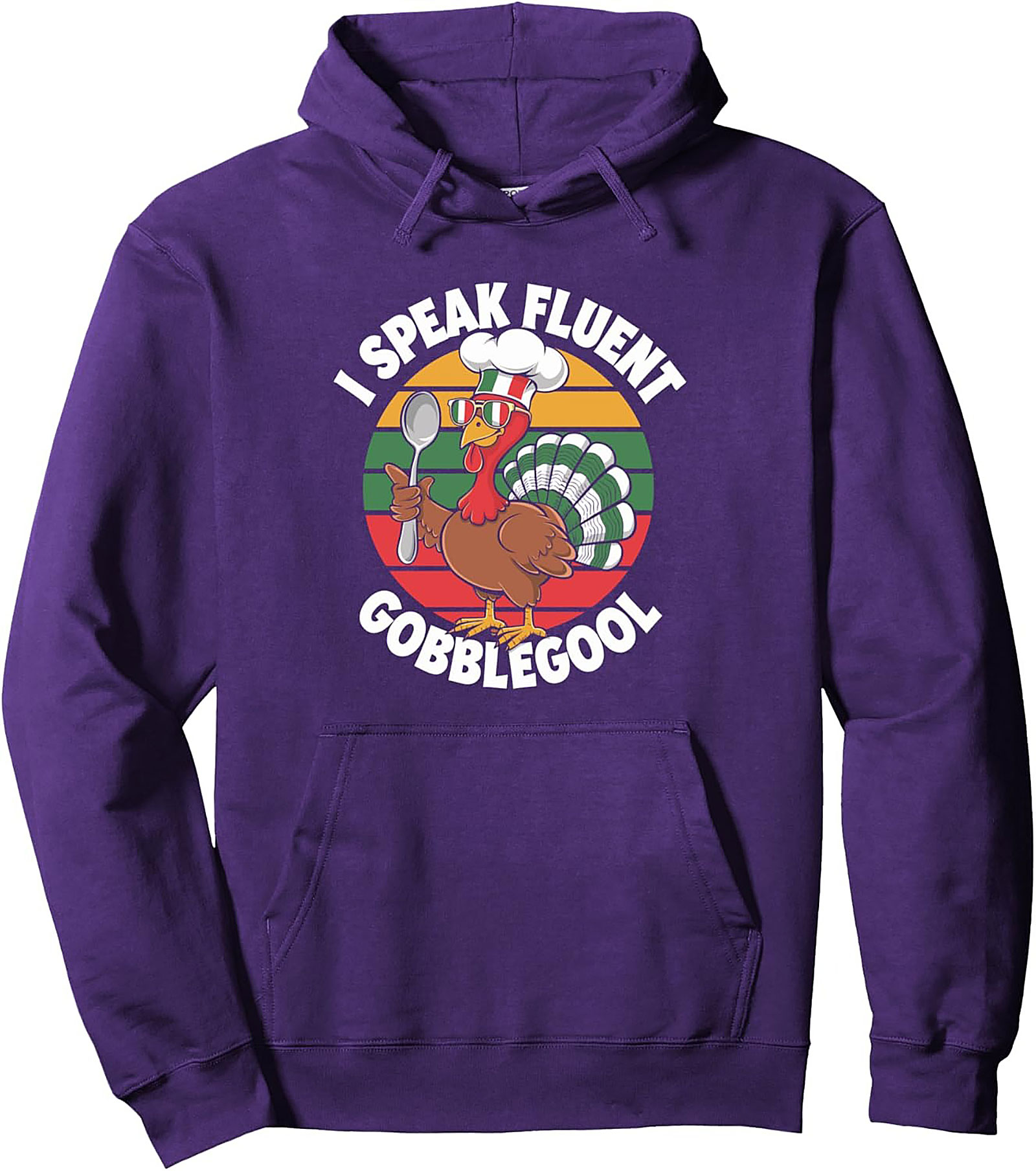 Fluent Gobblegool Funny Italian Thanksgiving Pullover Hoodie