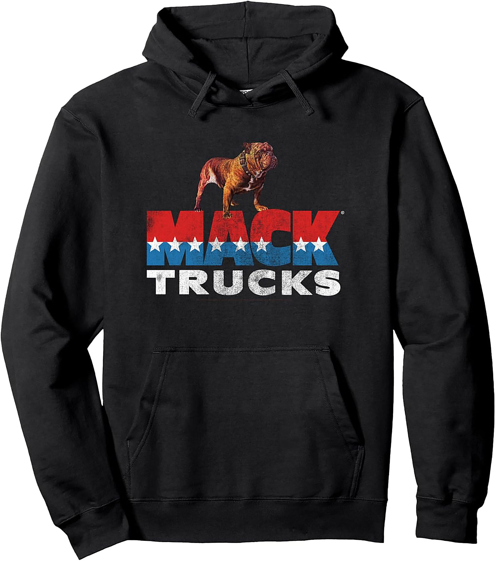Mack Trucks Bulldog American Flag Graphic Hoodie