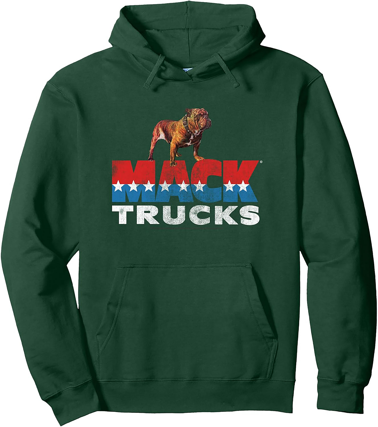 Mack Trucks Bulldog American Flag Graphic Hoodie