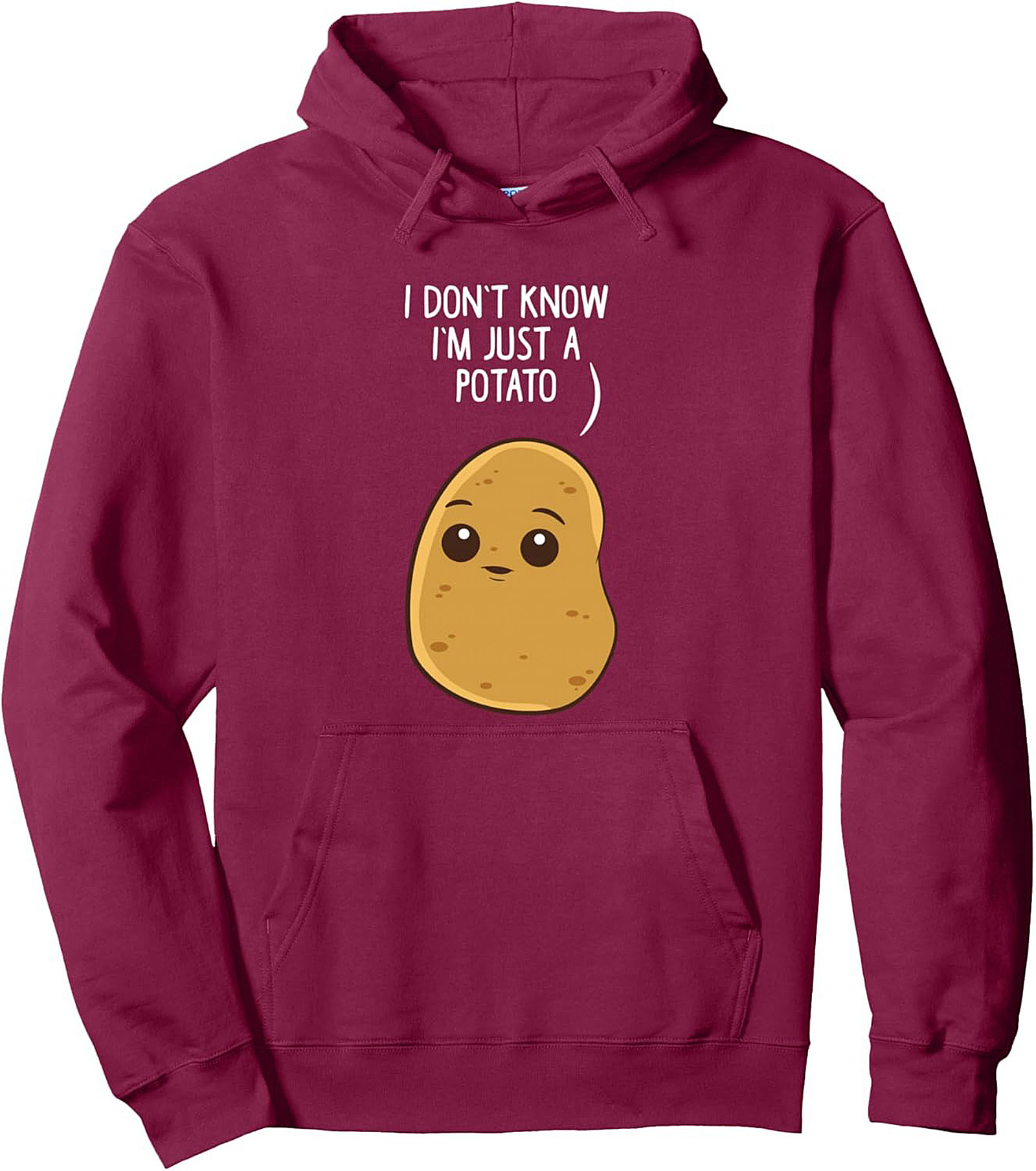 Just a Potato Funny Graphic Hoodie Cozy Pullover