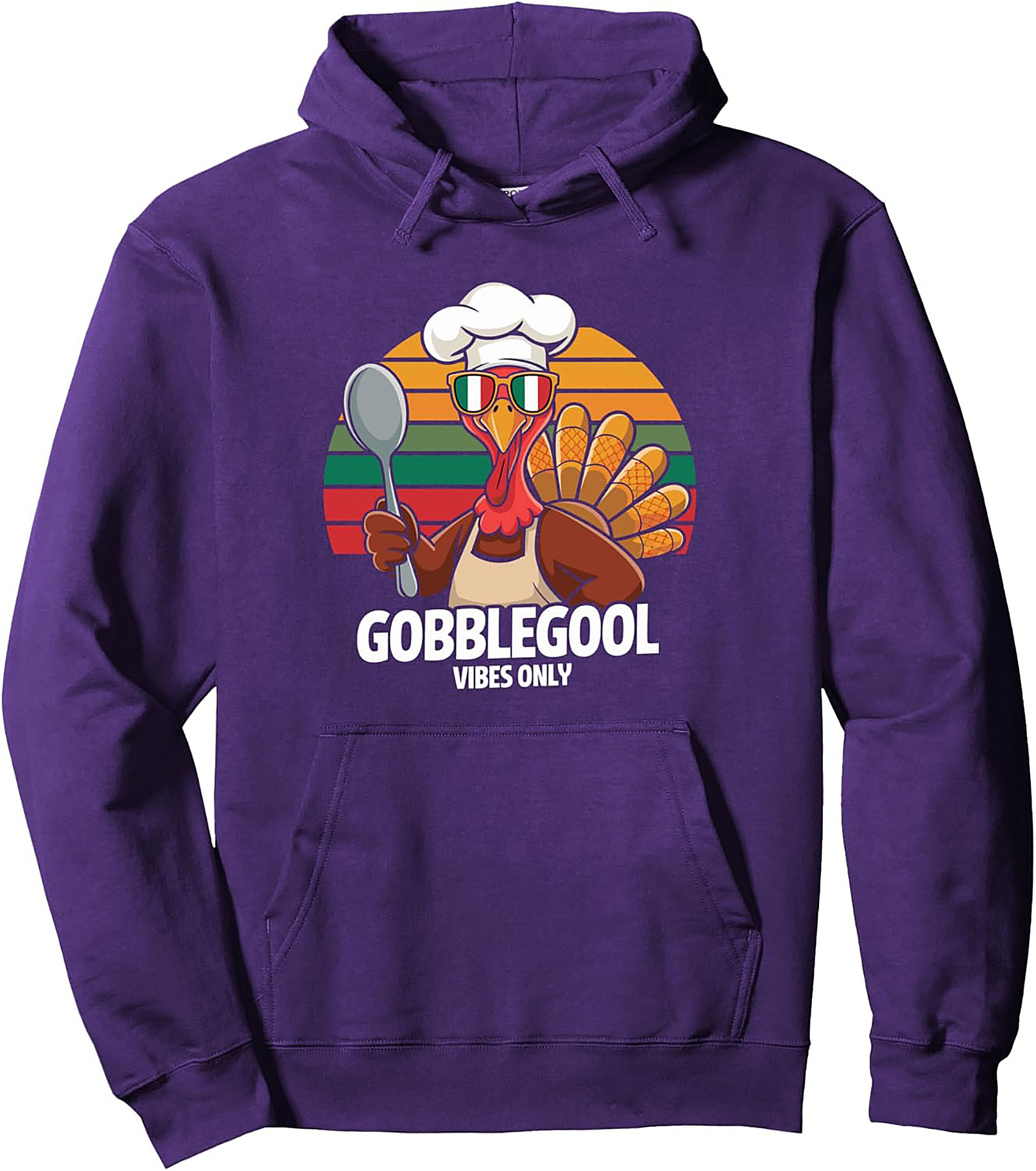 Gobblegool Italian Chef Funny Thanksgiving Pullover Hoodie