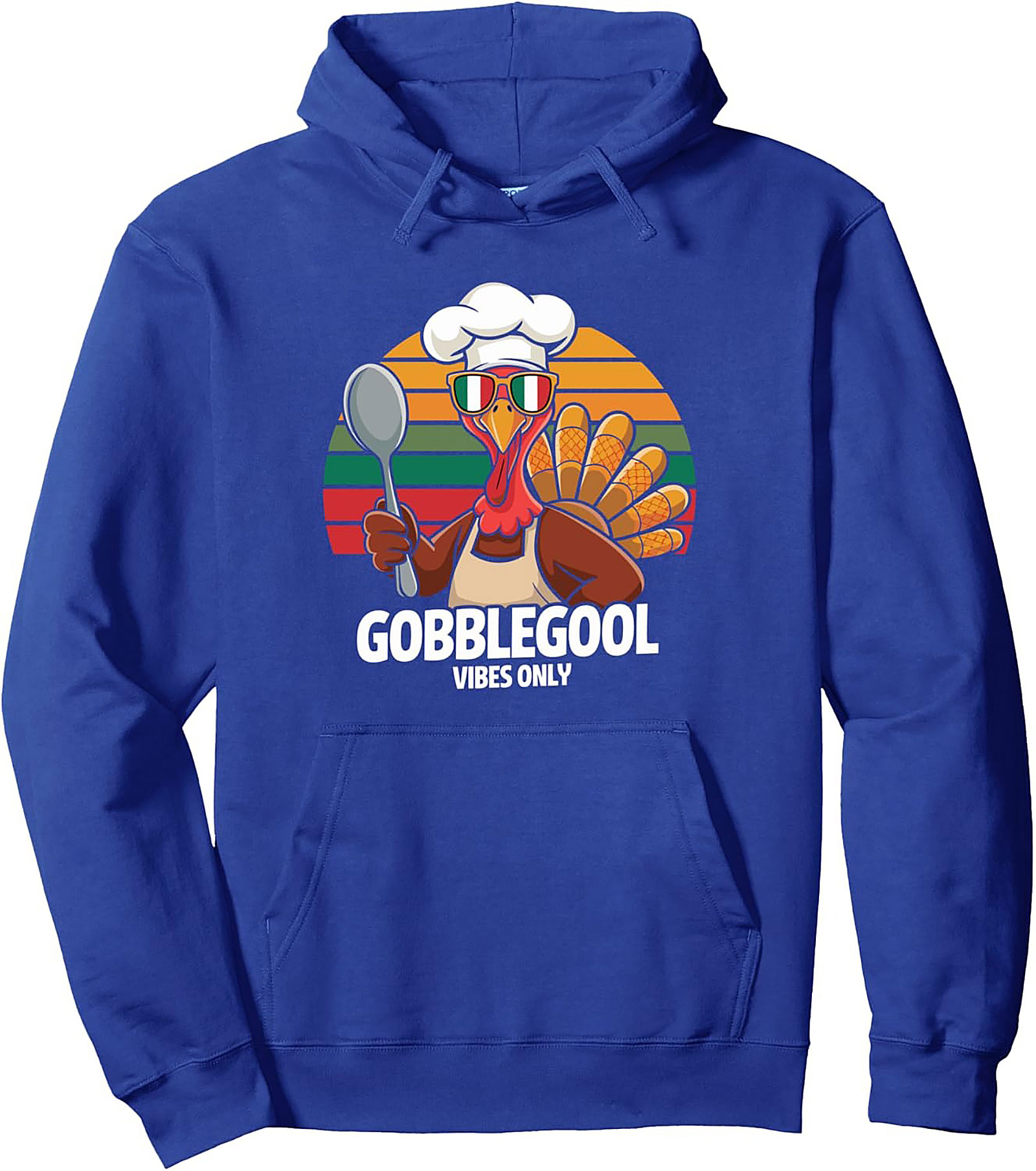 Gobblegool Italian Chef Funny Thanksgiving Pullover Hoodie