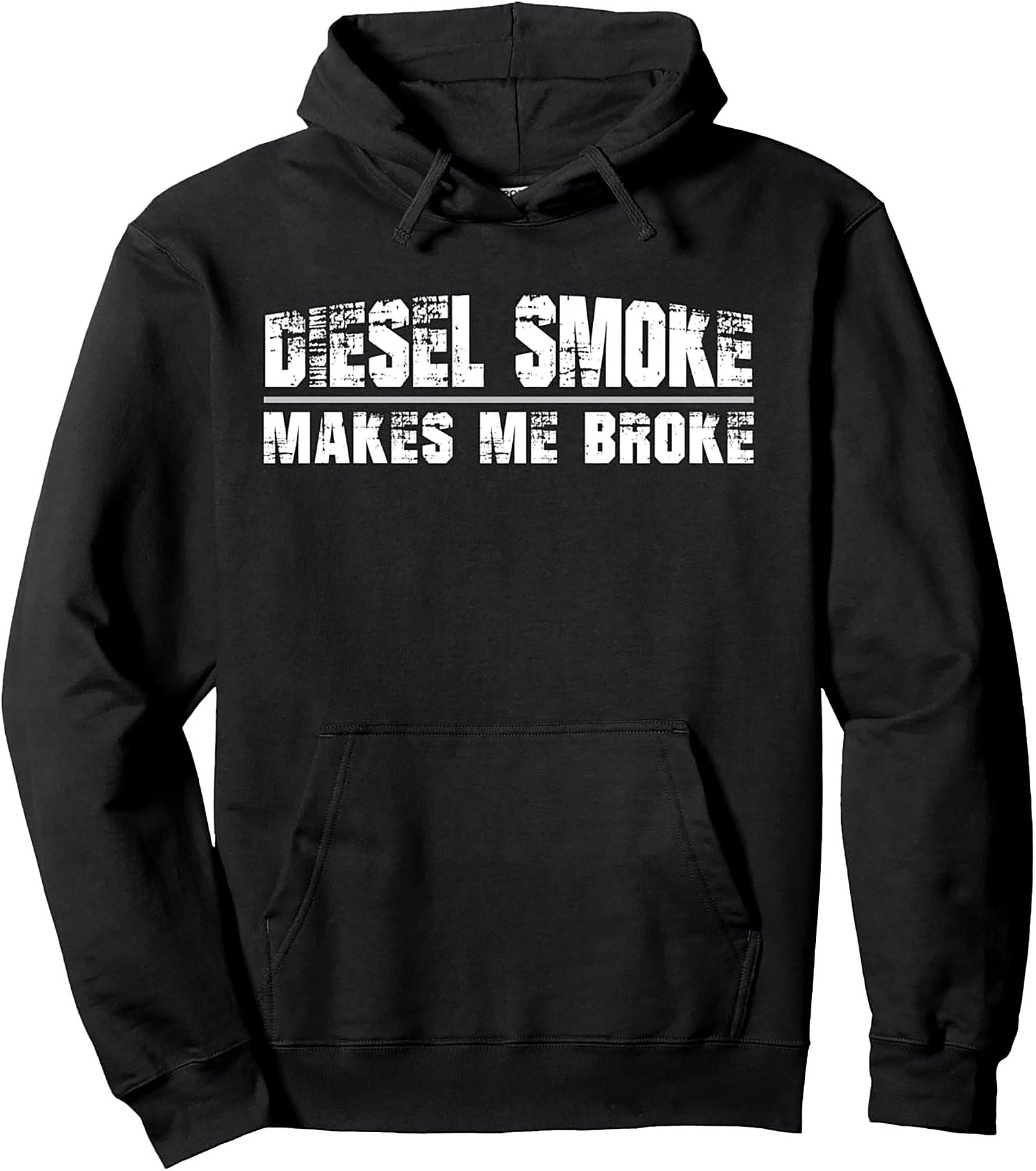 DIESEL SMOKE MAKES ME BROKE PULOVER HOODIE | DIESEL TRUCK GRAPHIC HOODIE
