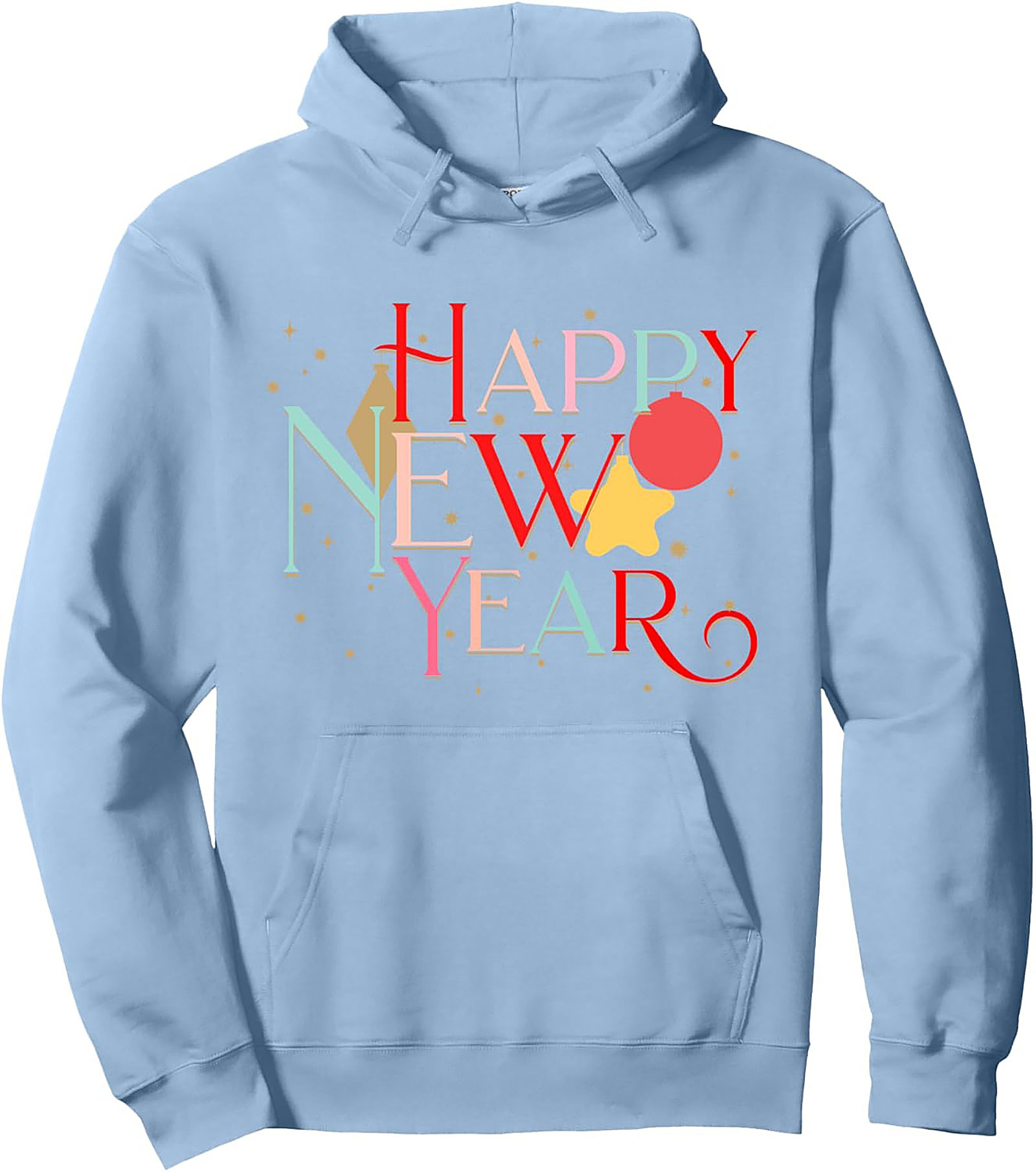 Vintage Happy New Year Pullover Hoodie 