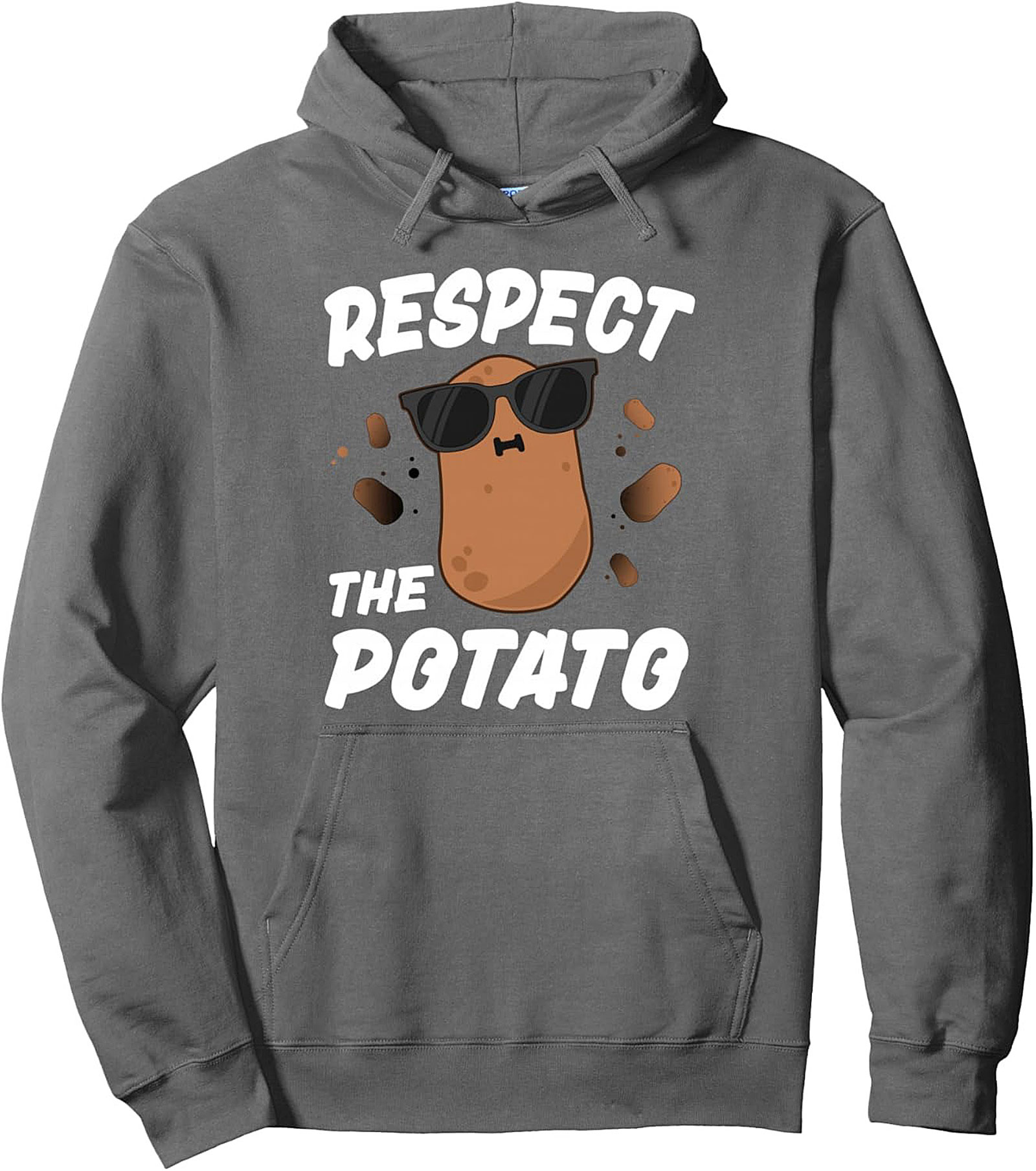Respect the Potato Graphic Hoodie Funny Unisex Pullover