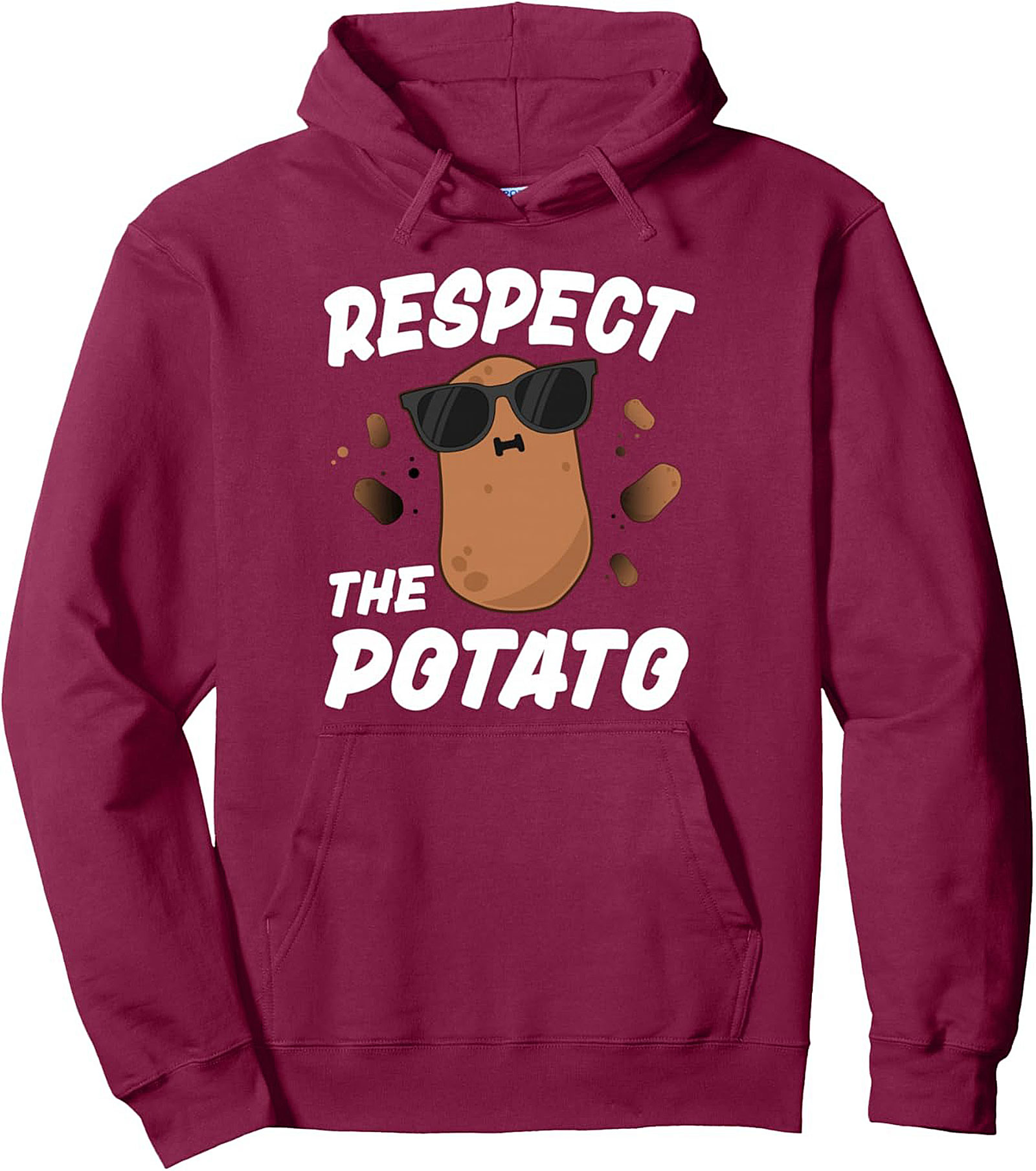 Respect the Potato Graphic Hoodie Funny Unisex Pullover