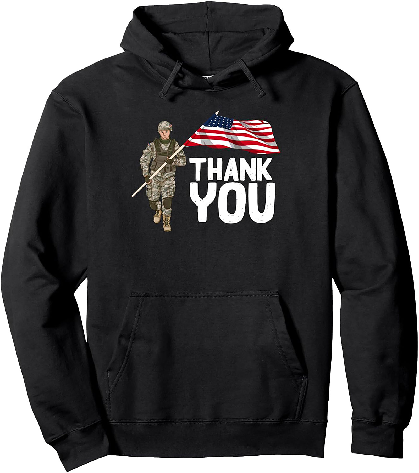 Veteran Appreciation Graphic Hoodie | Thank You Soldier