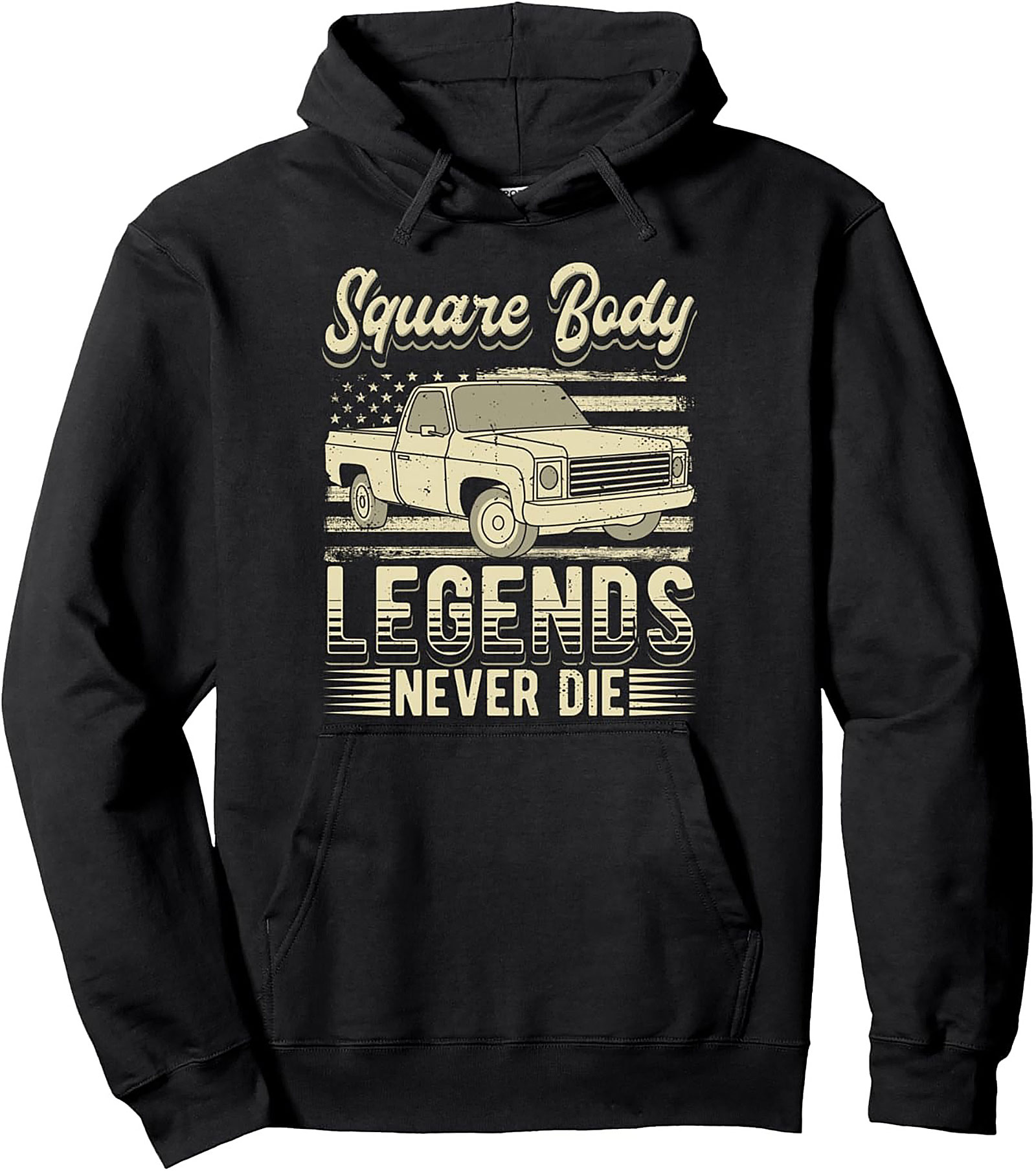 Square Body Legends Never Die Truck Graphic Hoodie